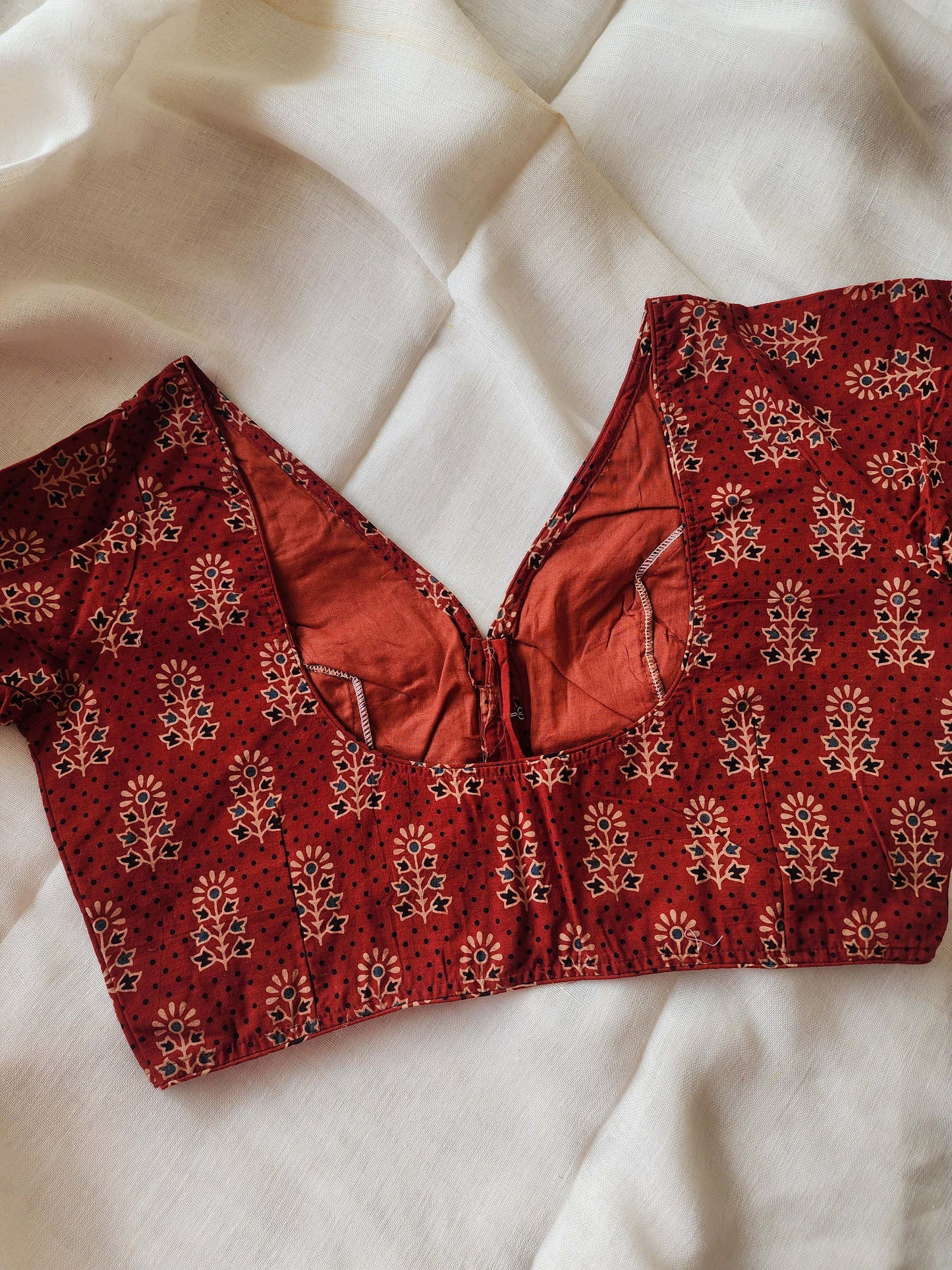 Maroon cotton blouse