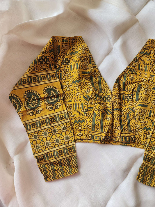 Mustard cotton blouse