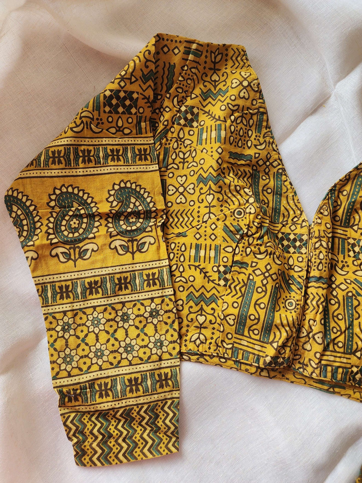 Mustard cotton blouse