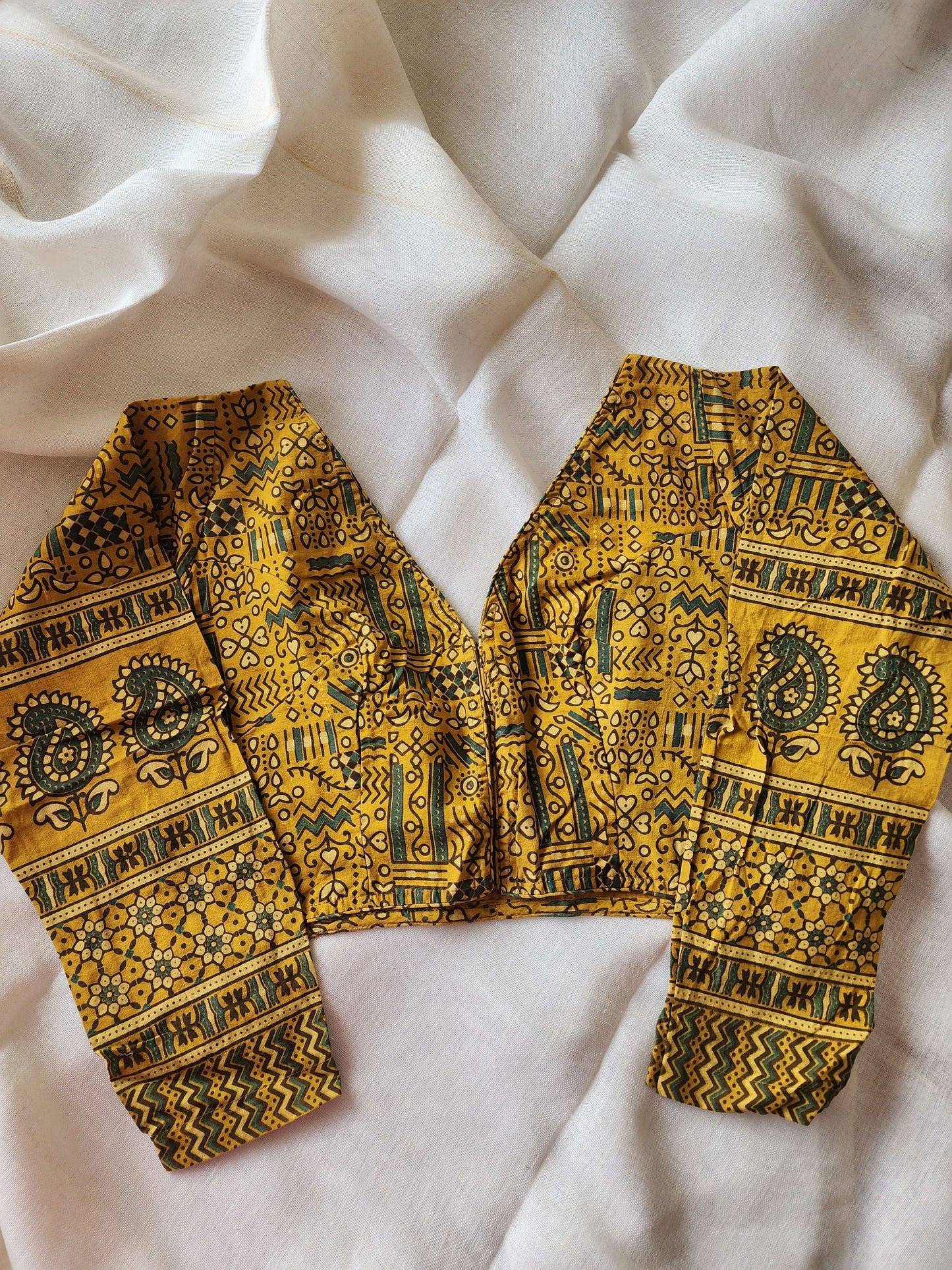 Mustard cotton blouse