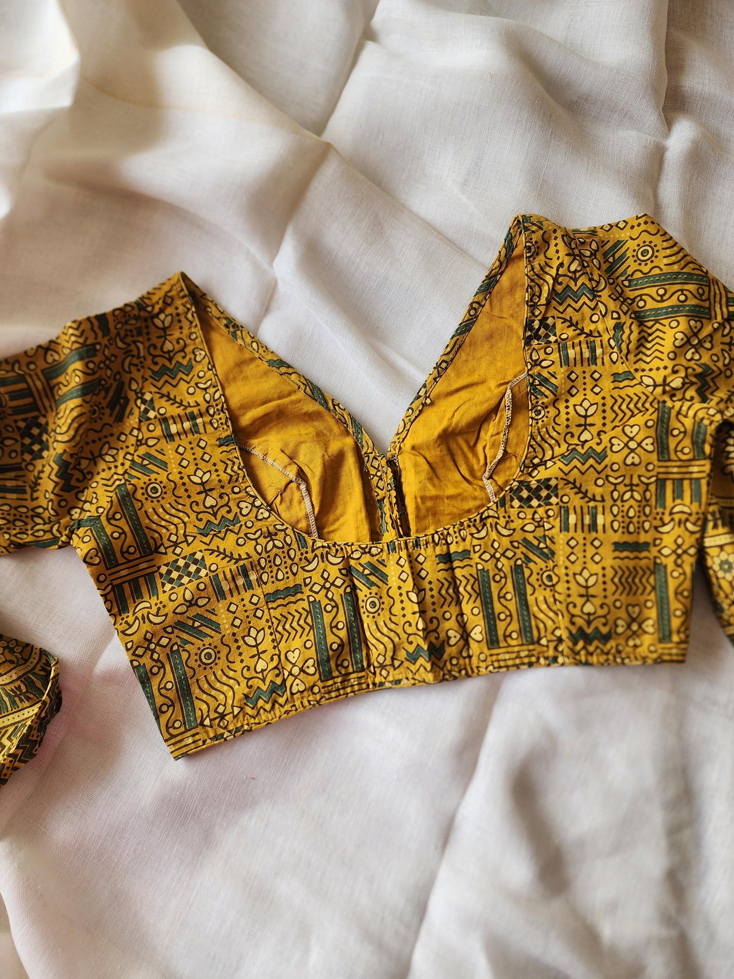 Mustard cotton blouse