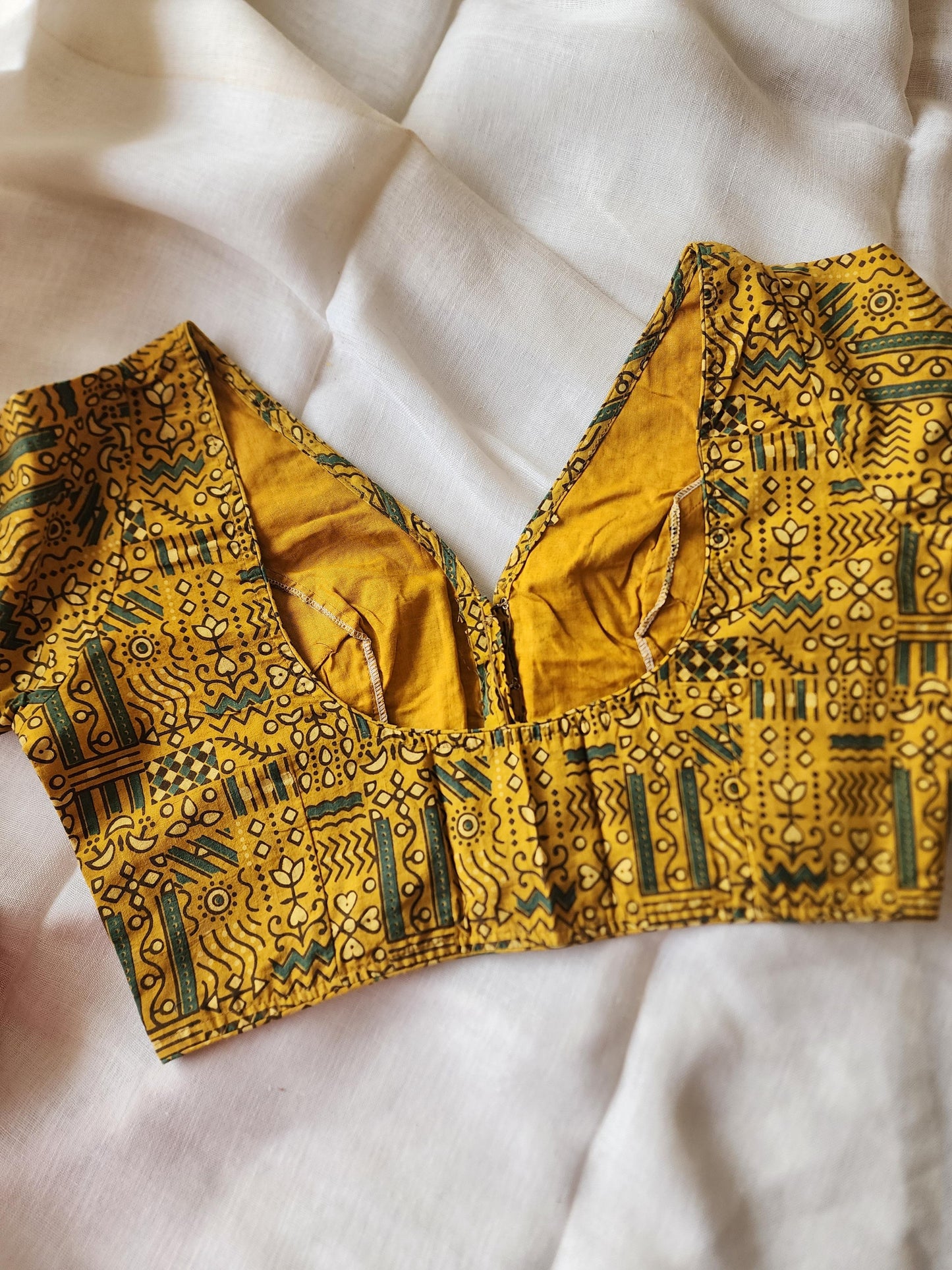 Mustard cotton blouse