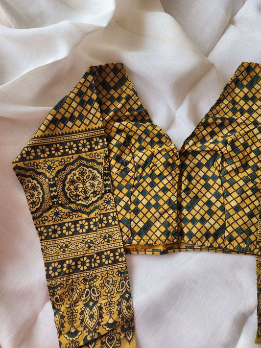 Mustard cotton blouse