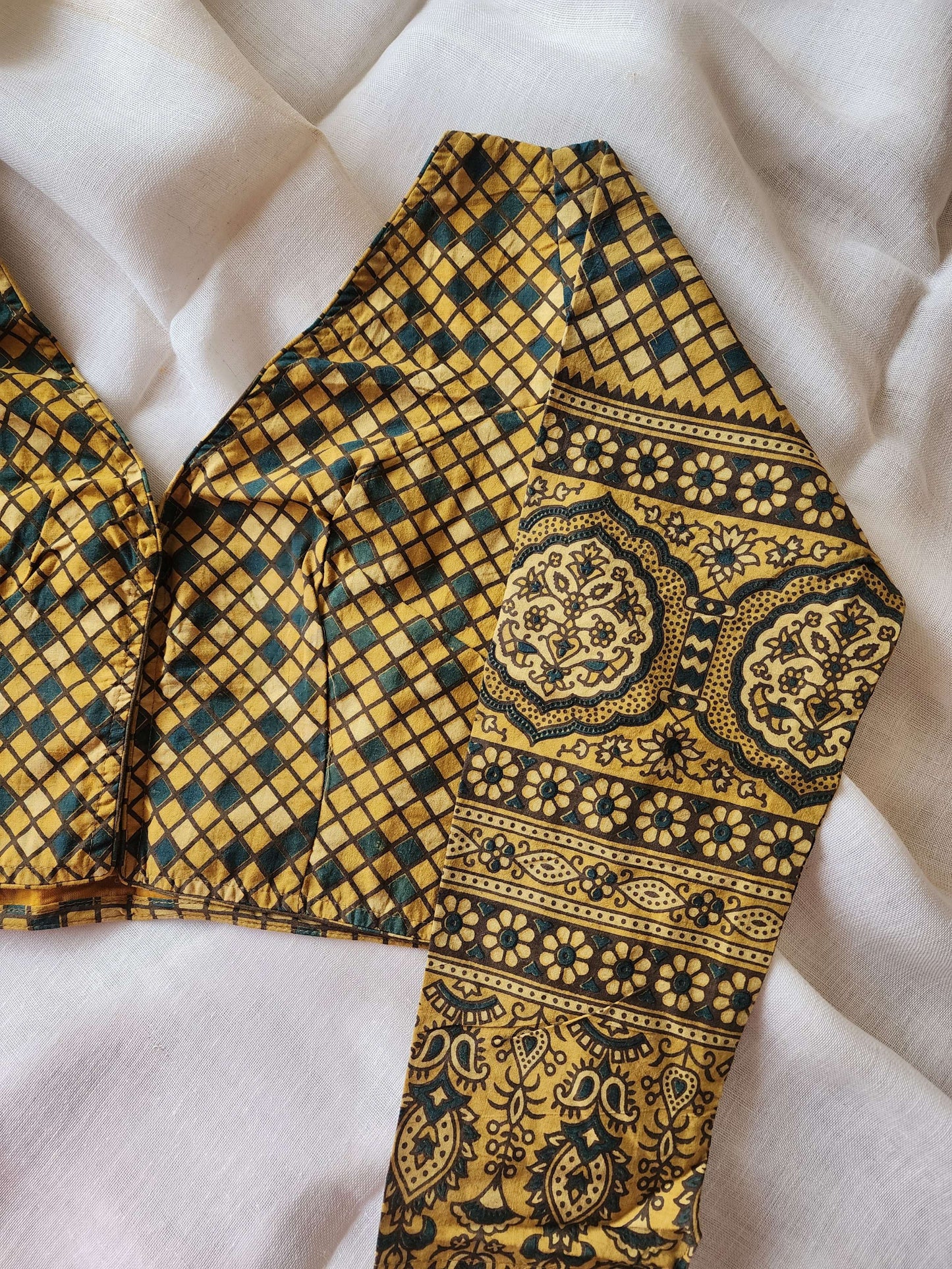 Mustard cotton blouse