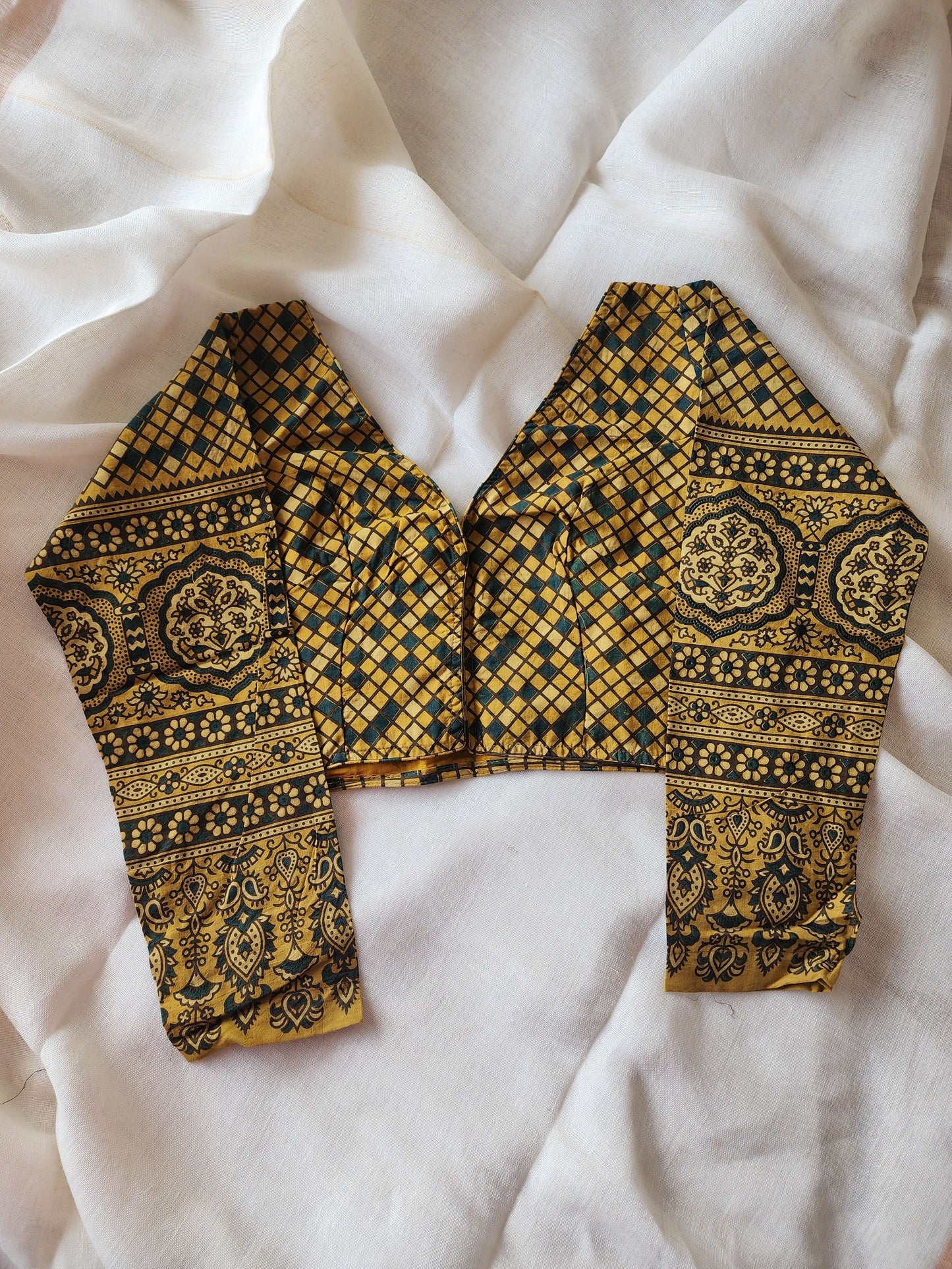 Mustard cotton blouse