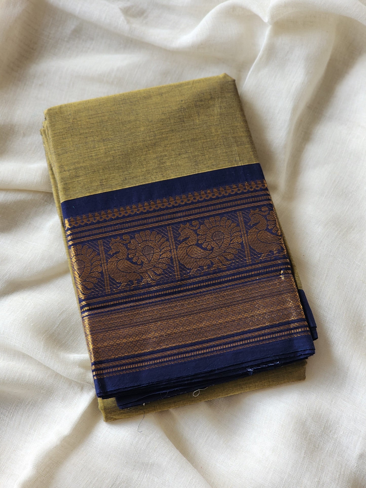 Green chettinad cotton saree