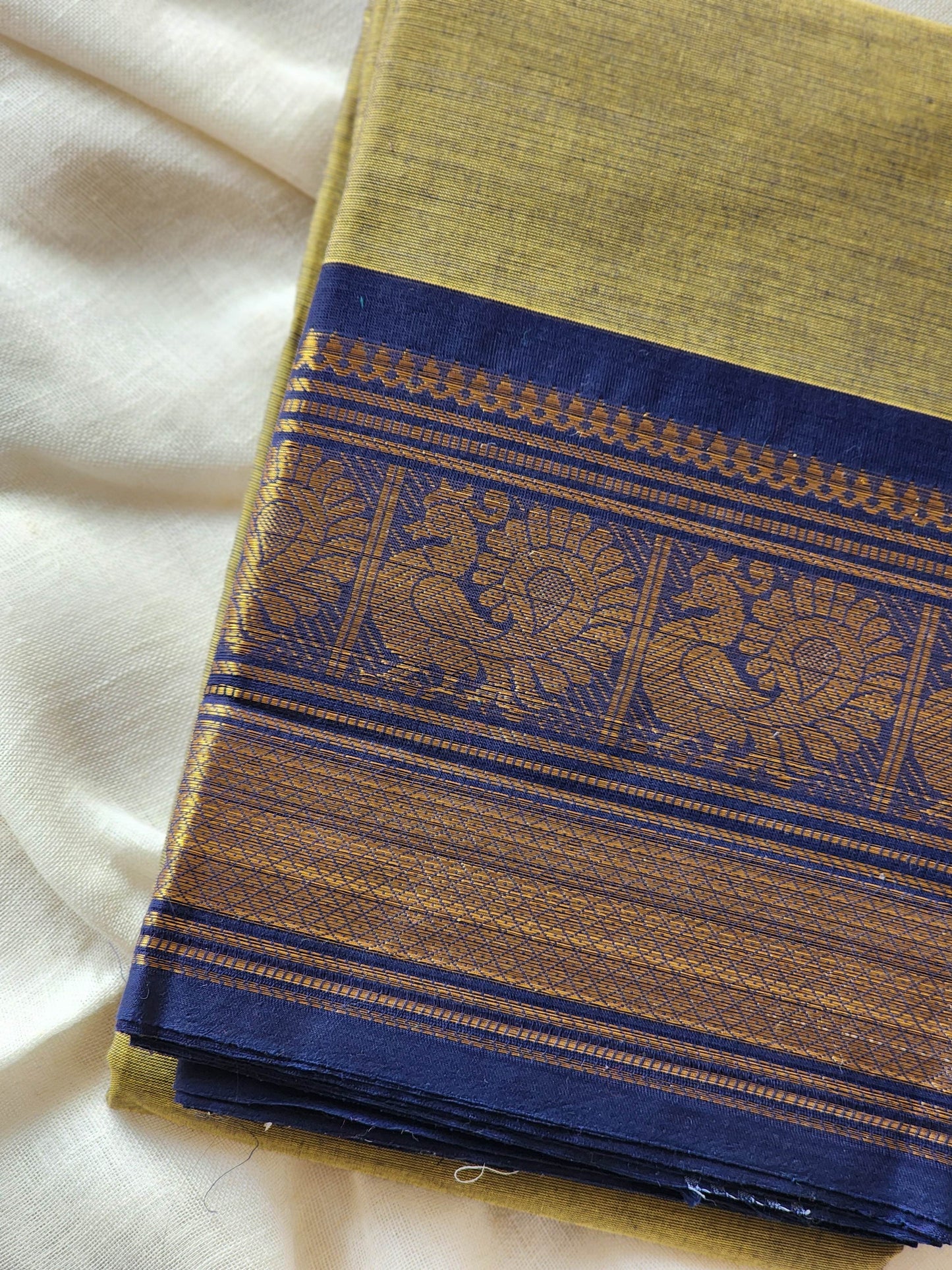 Green chettinad cotton saree