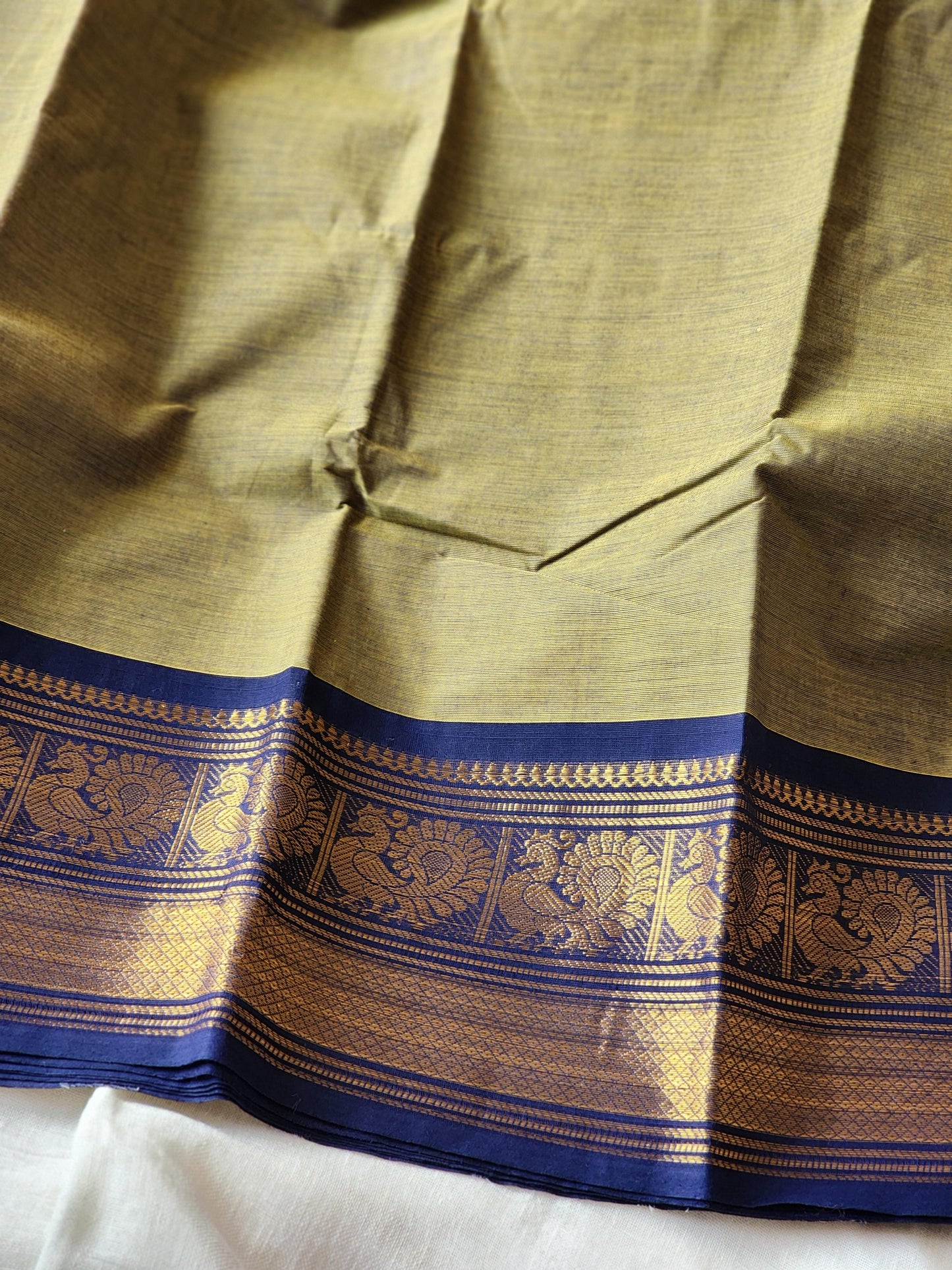 Green chettinad cotton saree