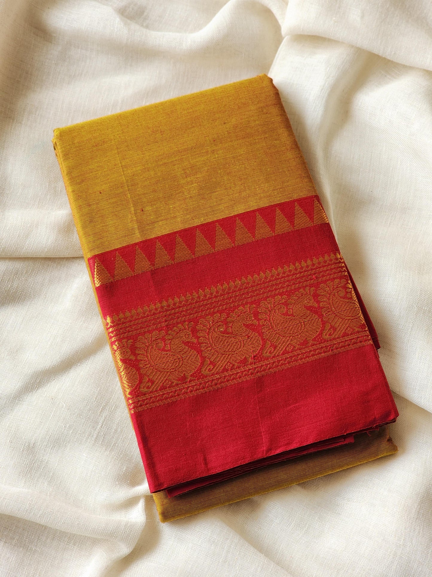 Green chettinad cotton saree