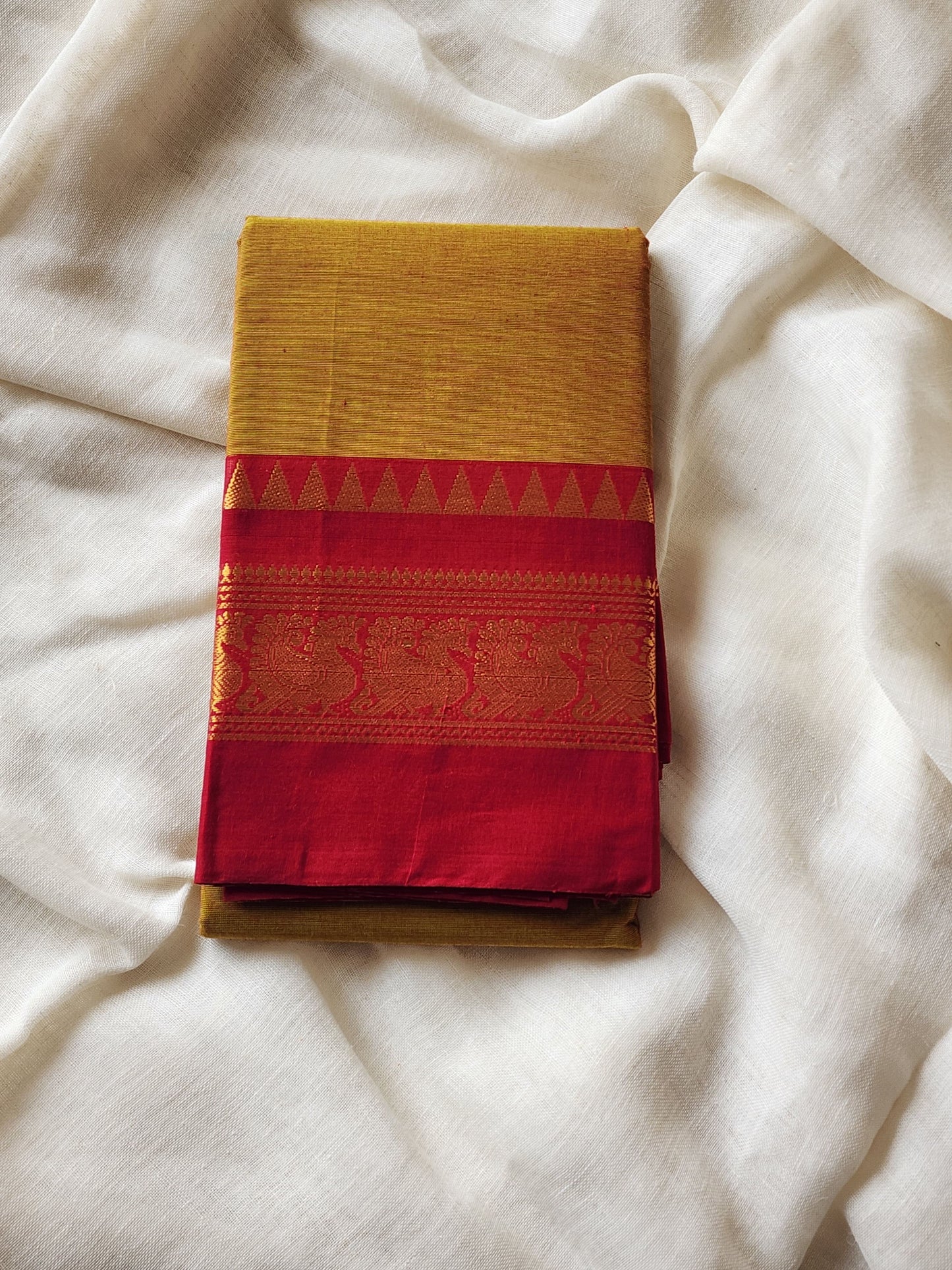 Green chettinad cotton saree