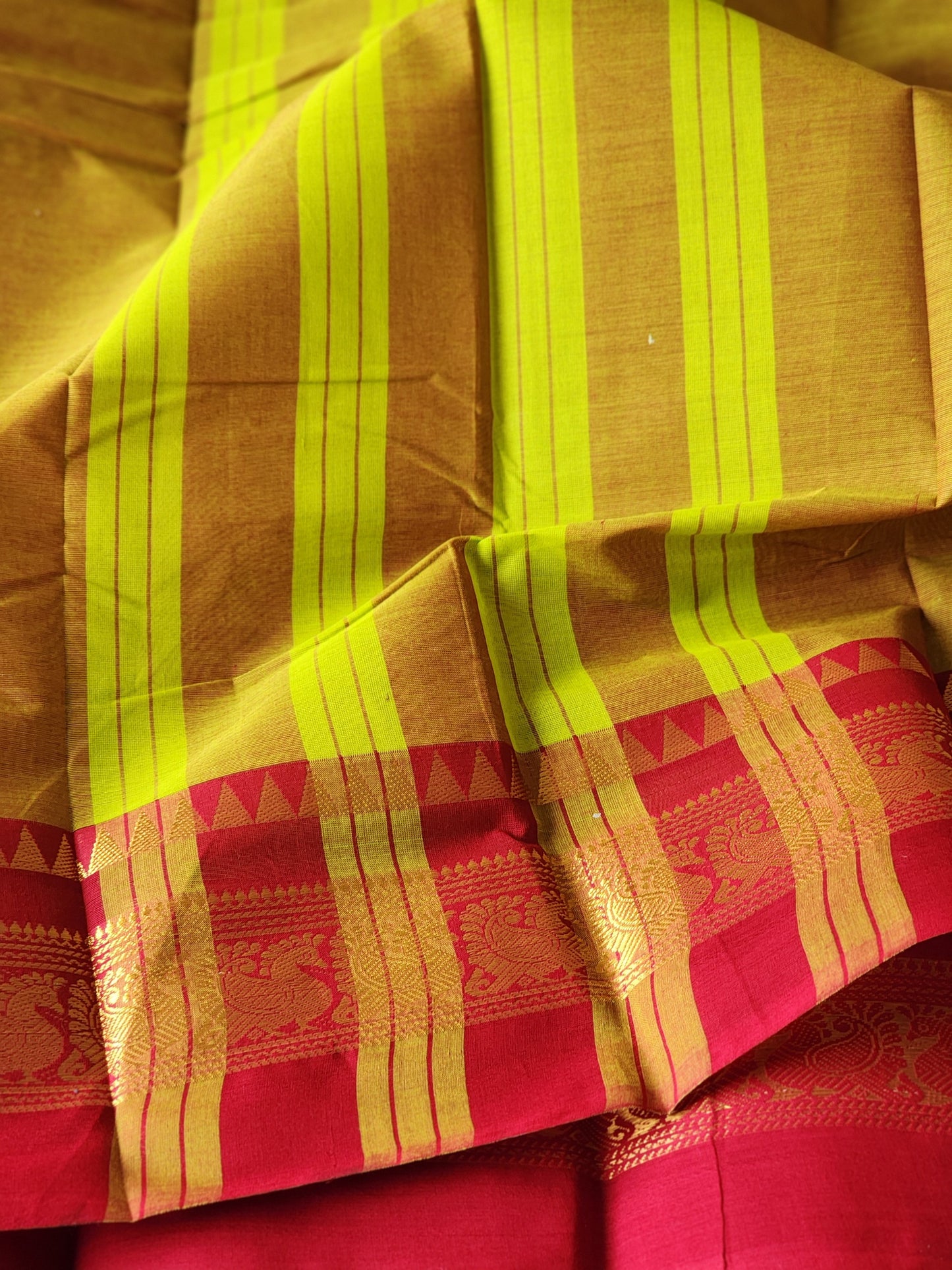 Green chettinad cotton saree