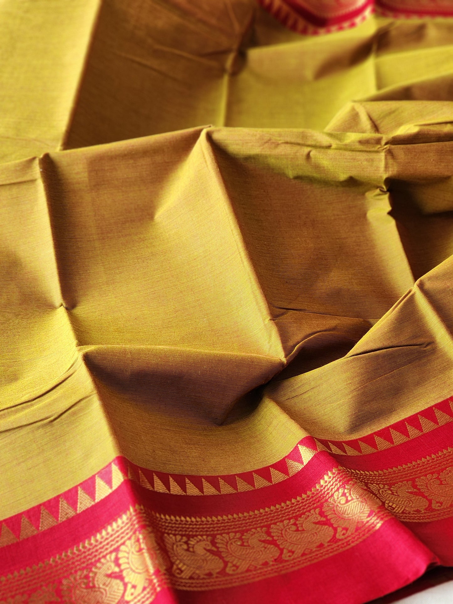 Green chettinad cotton saree