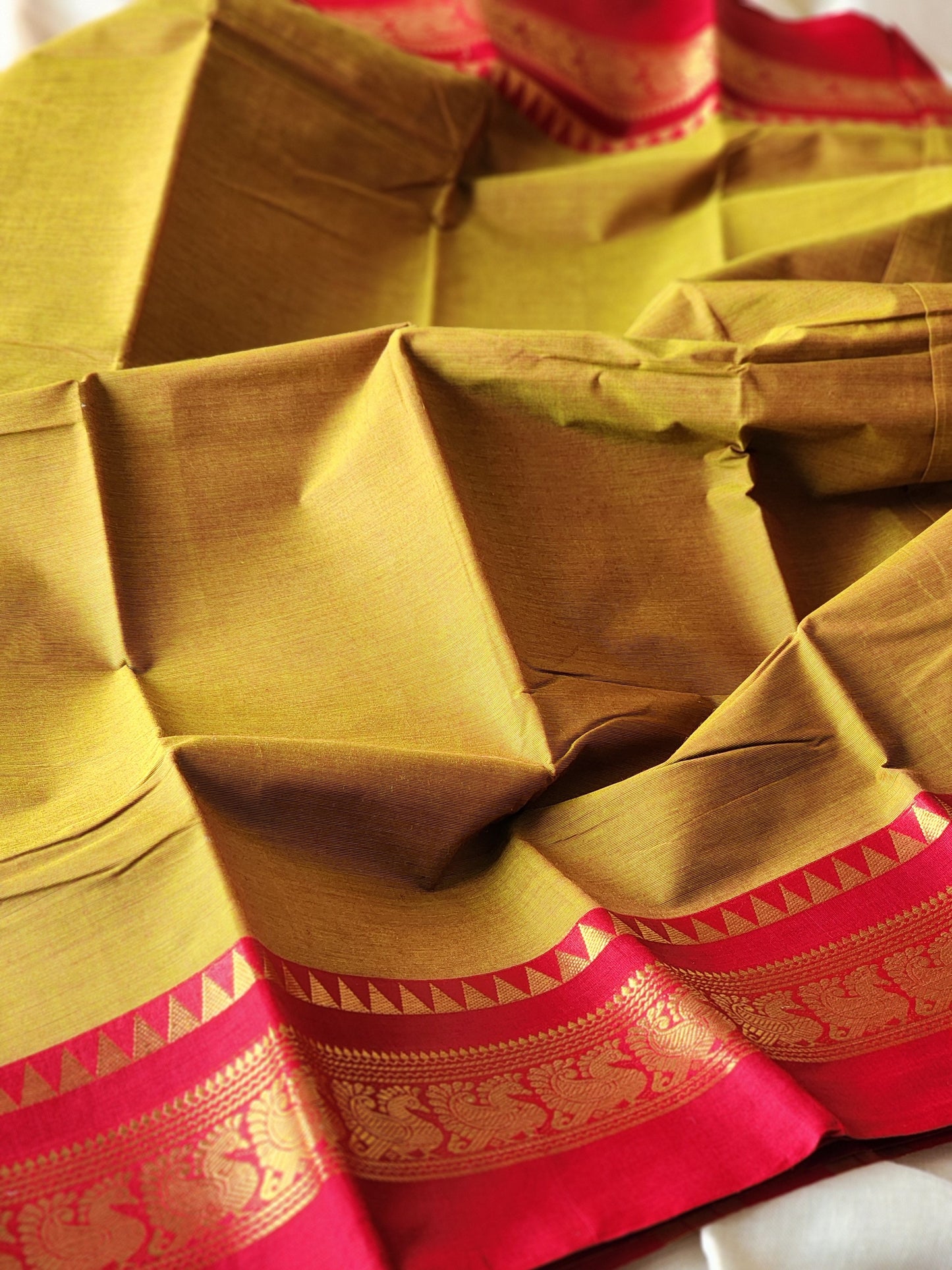 Green chettinad cotton saree