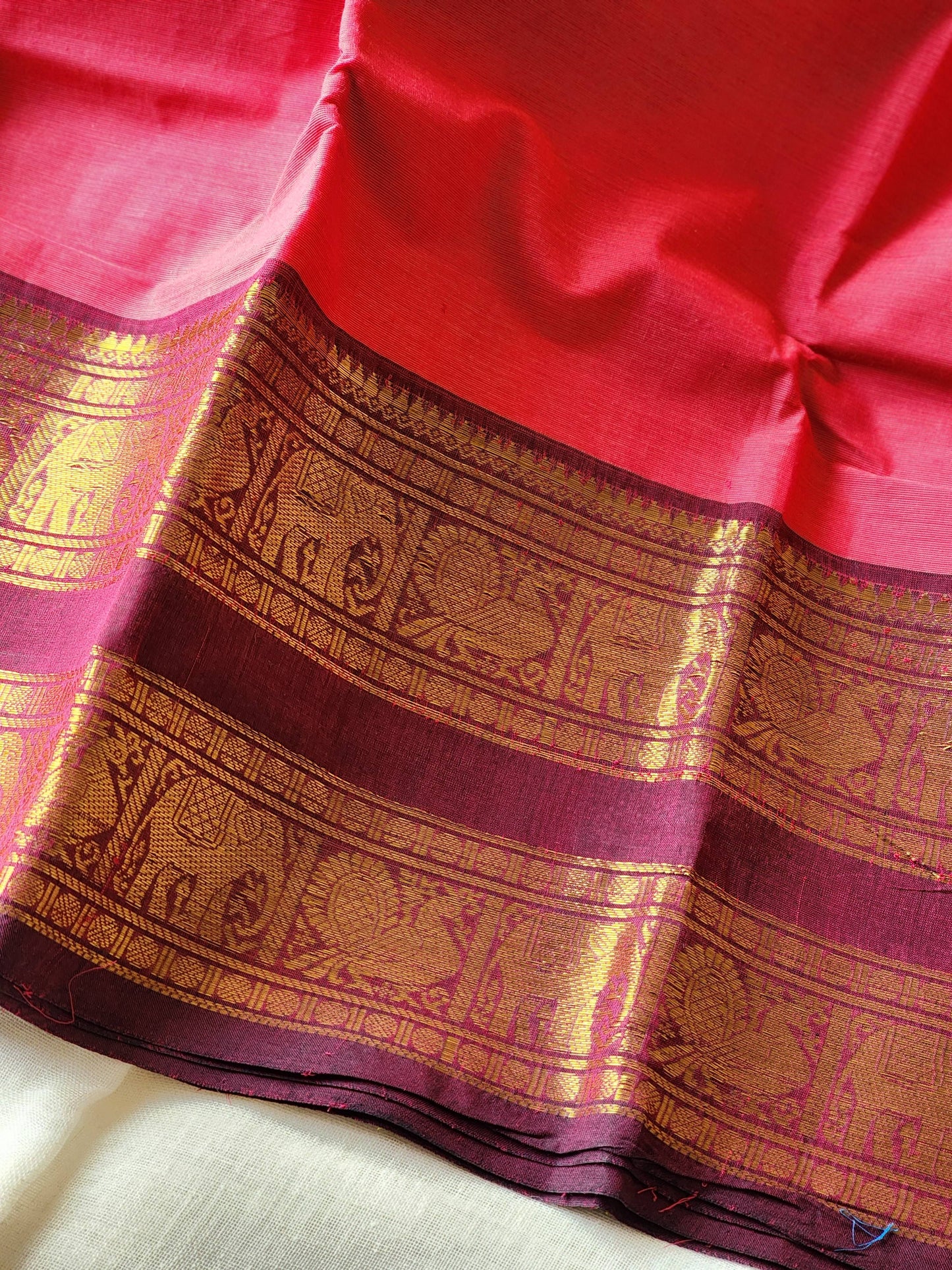 Pink chettinad cotton saree