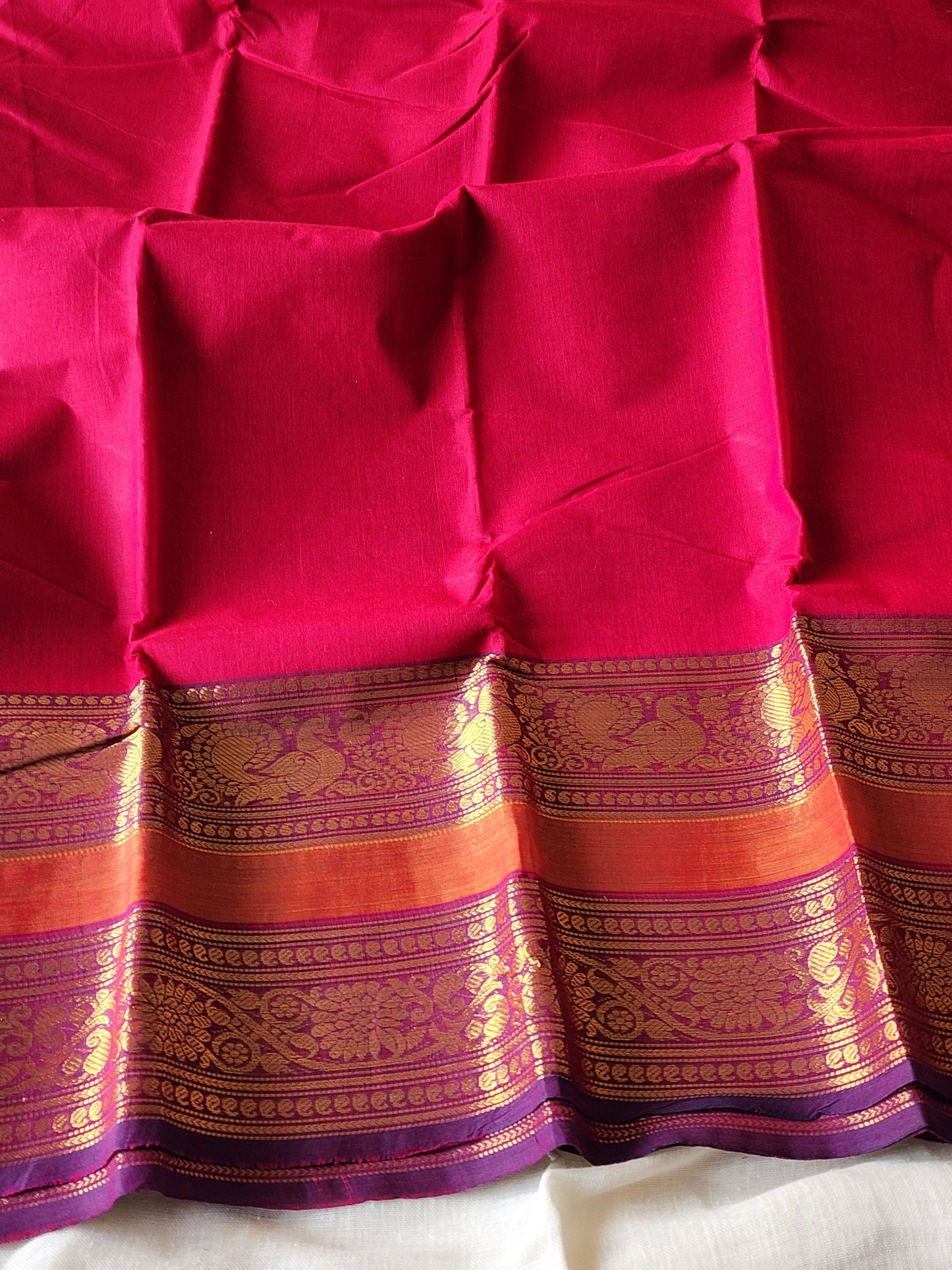 Pink chettinad cotton saree