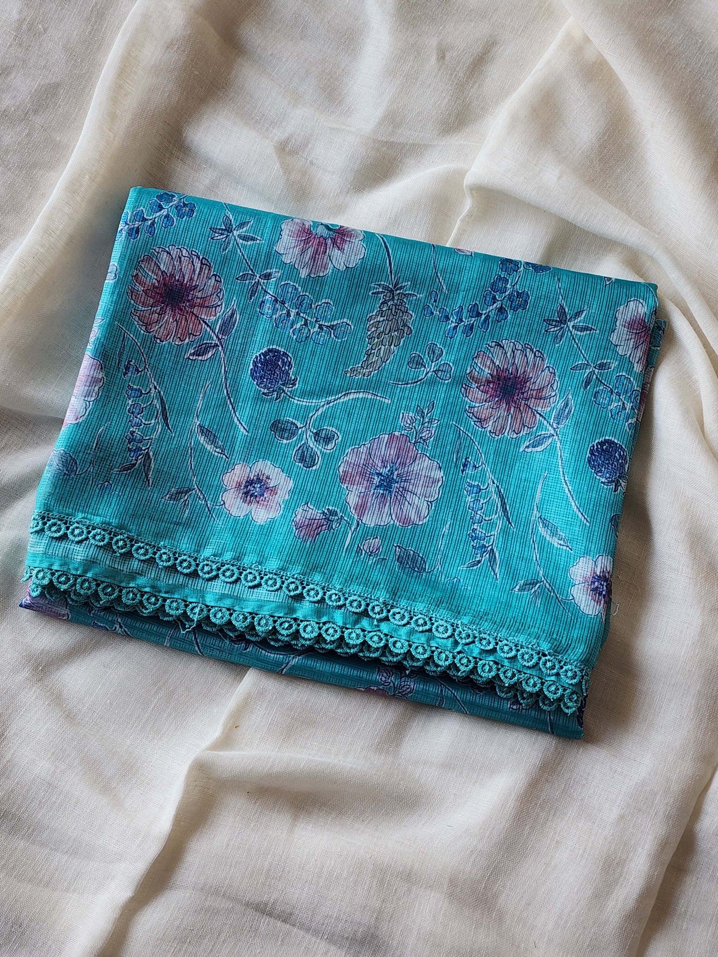 Blue Kota Silk Saree