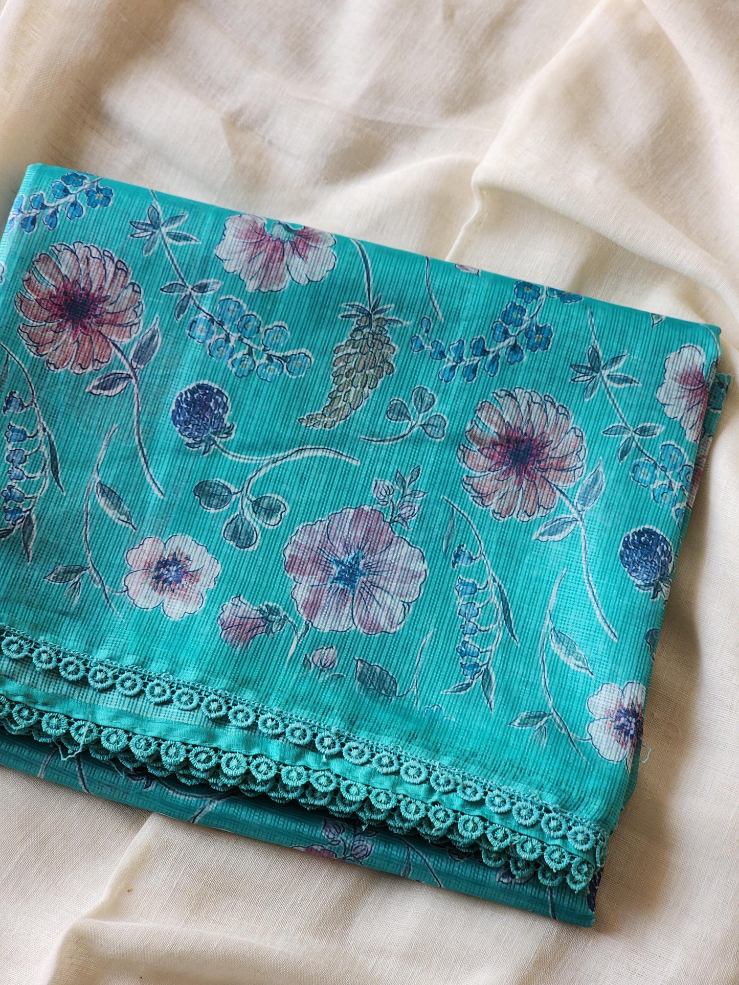 Blue Kota Silk Saree