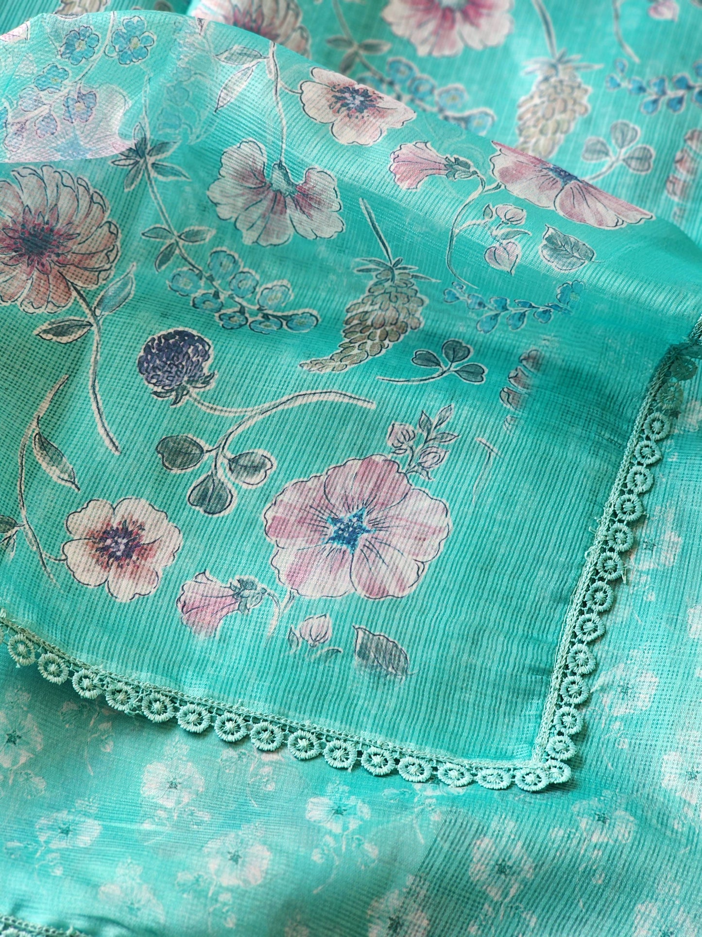 Blue Kota Silk Saree