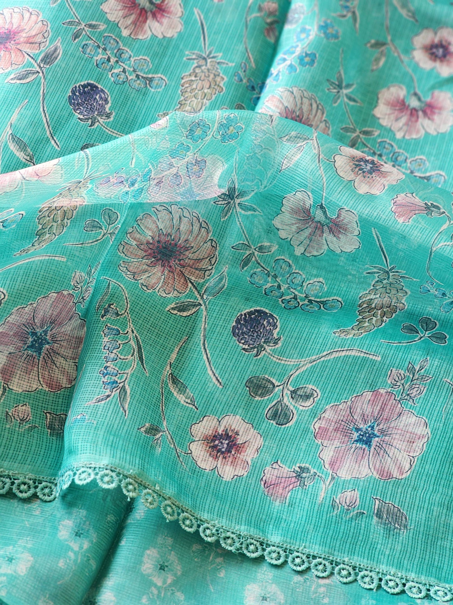 Blue Kota Silk Saree