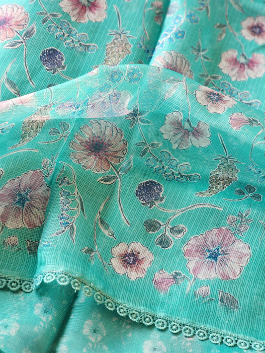 Blue Kota Silk Saree