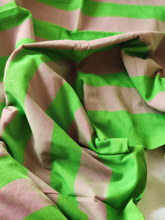 Green & Beige Cotton Saree