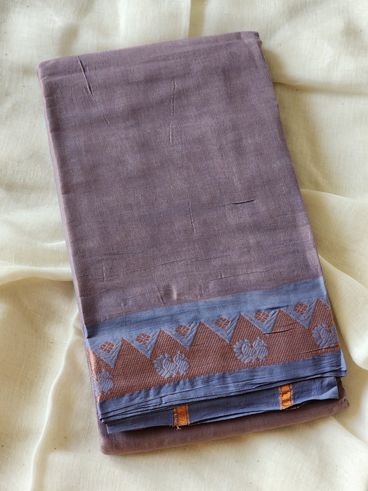 Purple sungudi cotton tissue saree