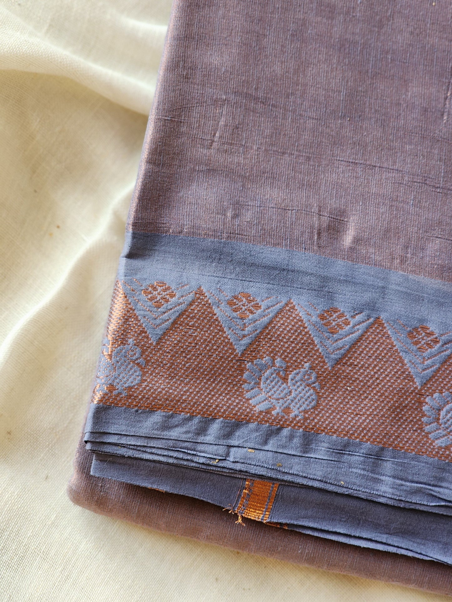 Purple sungudi cotton tissue saree