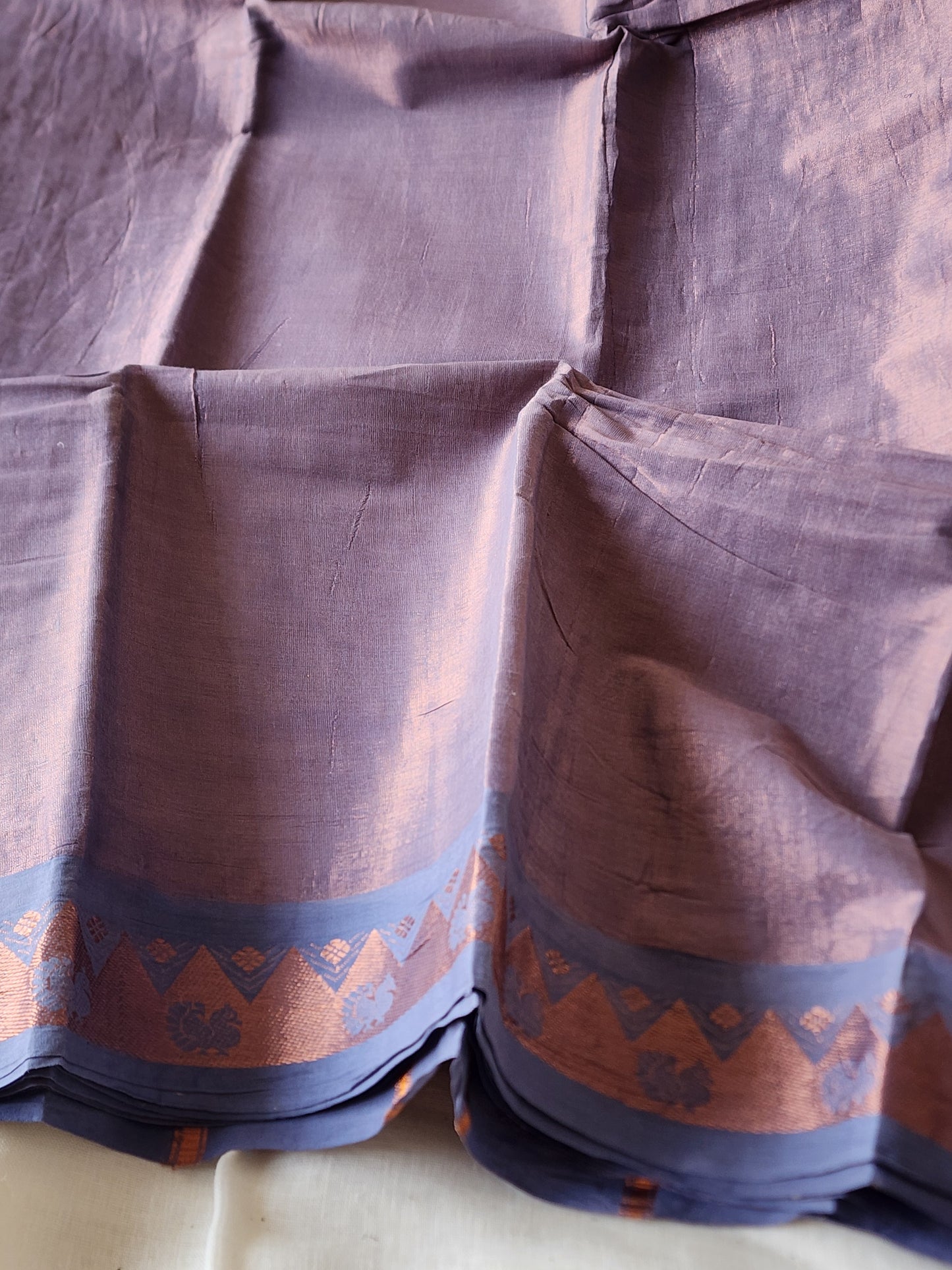 Purple sungudi cotton tissue saree