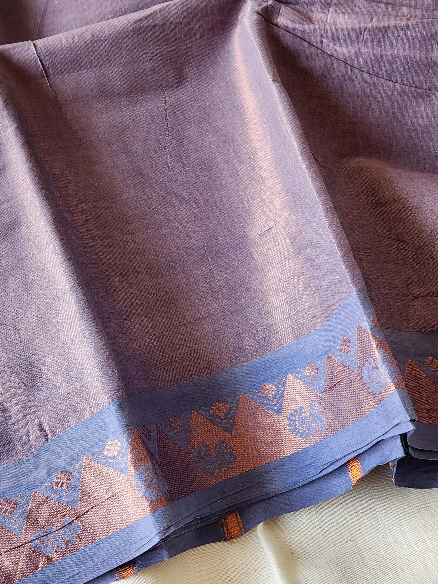 Purple sungudi cotton tissue saree