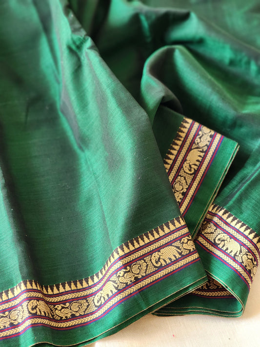 Green narayanpet cotton saree