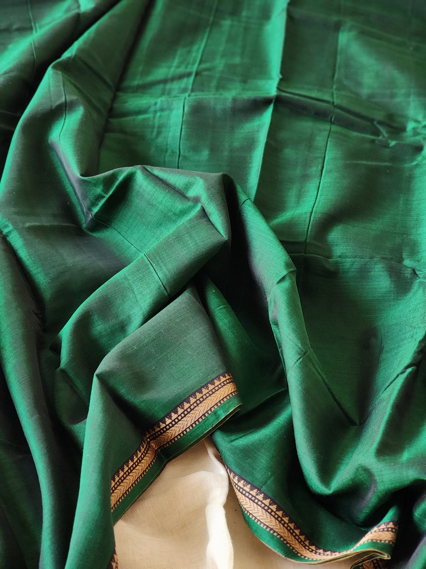 Green narayanpet cotton saree