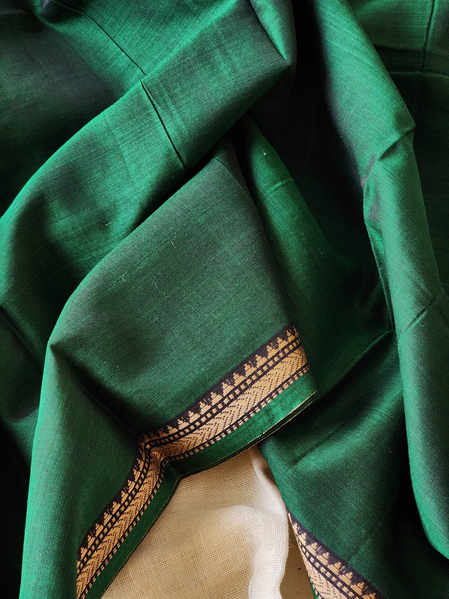 Green narayanpet cotton saree