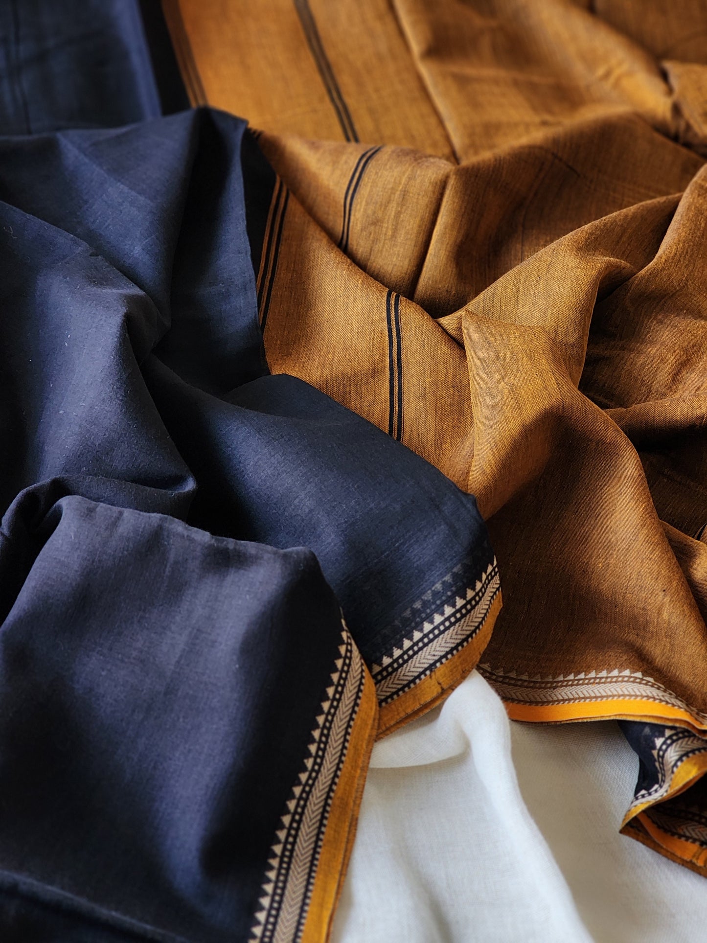 Black narayanpet cotton saree