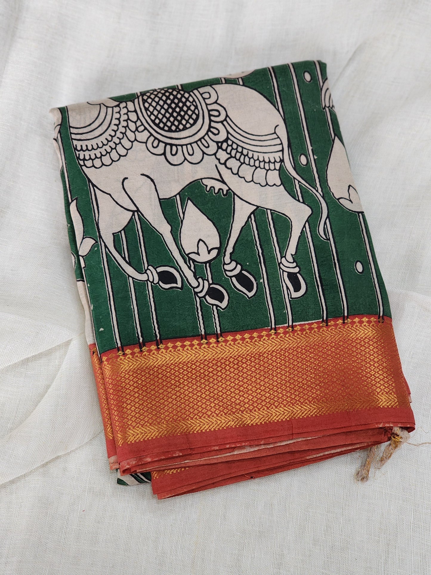 Green Kalamkari Silk Saree