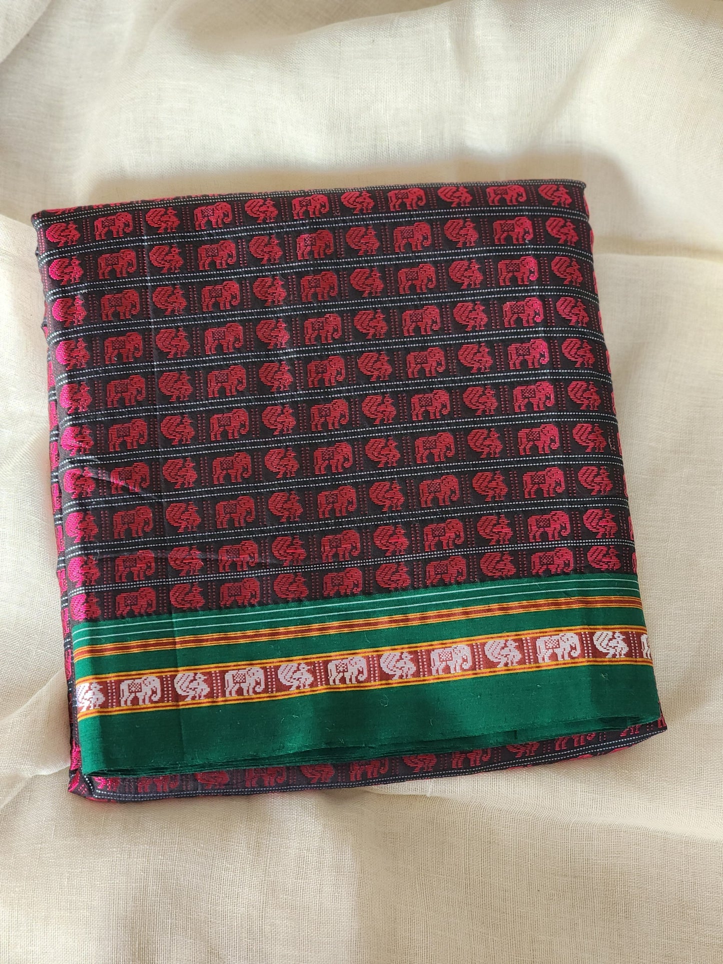 Pink khun cotton saree