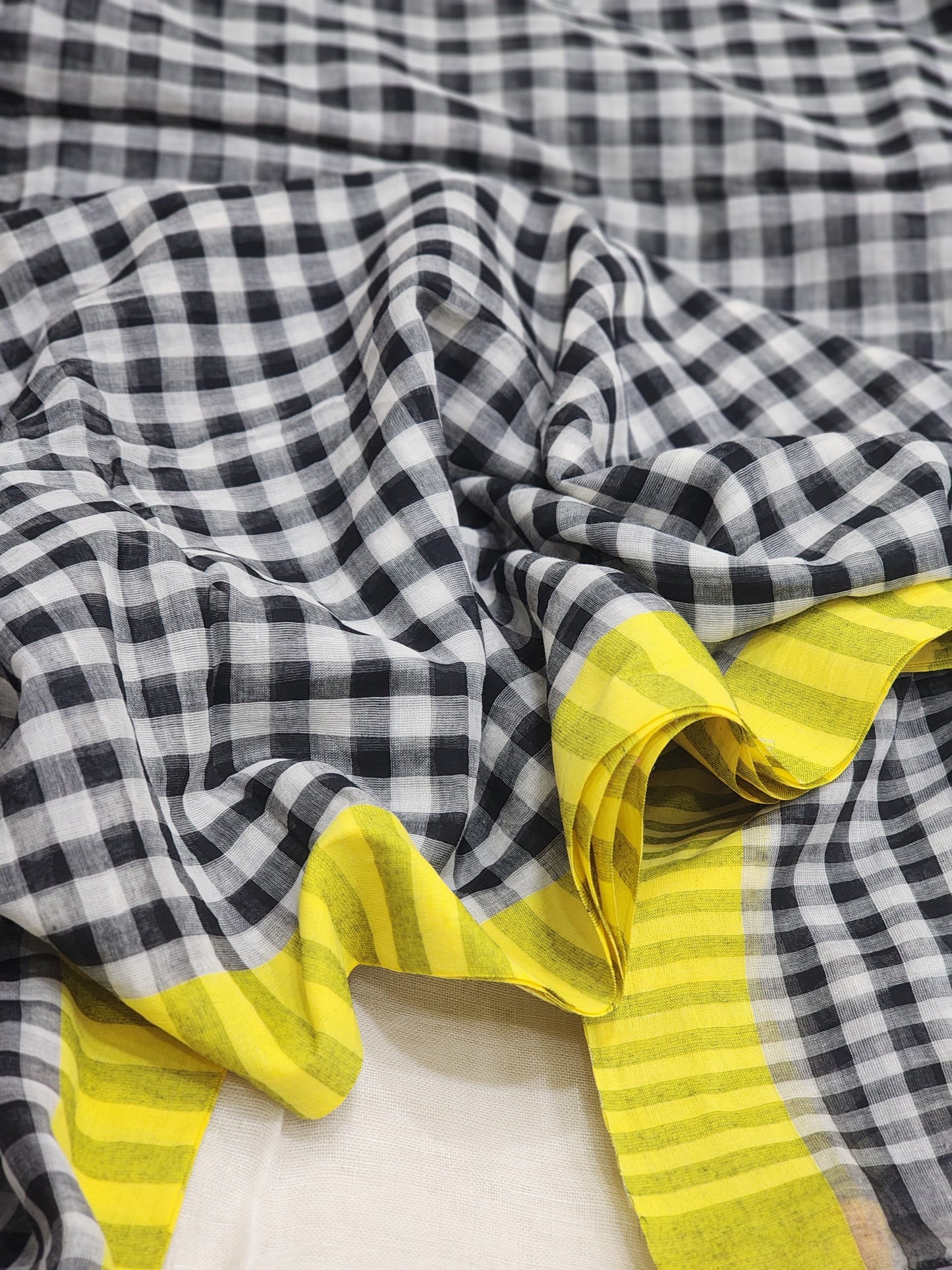 Black Cotton Handloom Saree