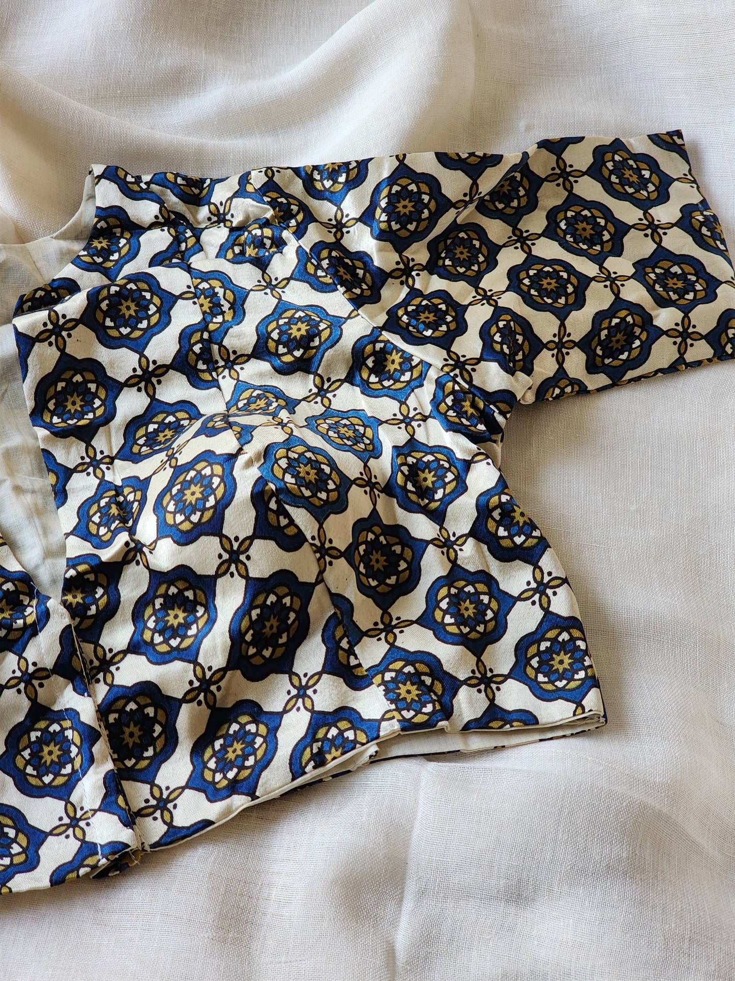 Cream modal silk blouse