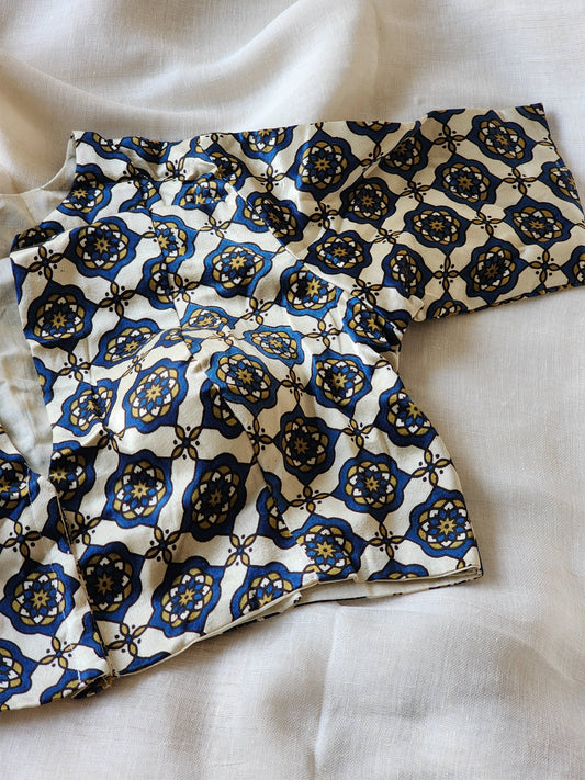 Cream modal silk blouse