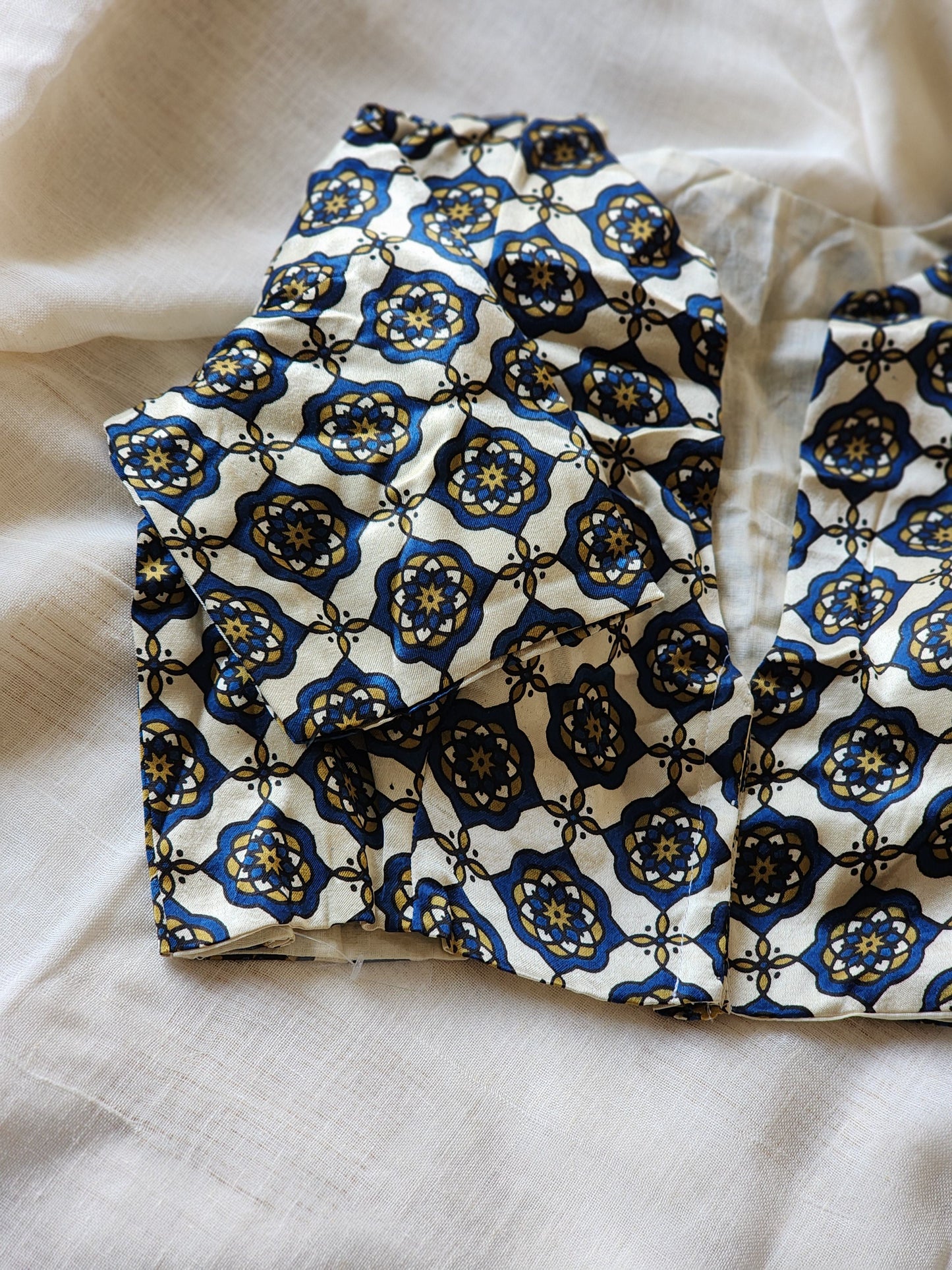 Cream modal silk blouse