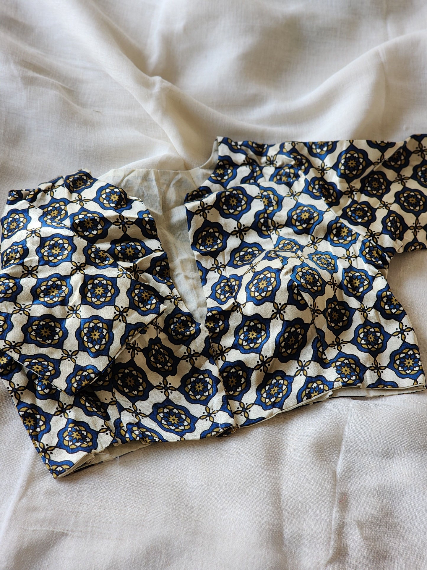 Cream modal silk blouse