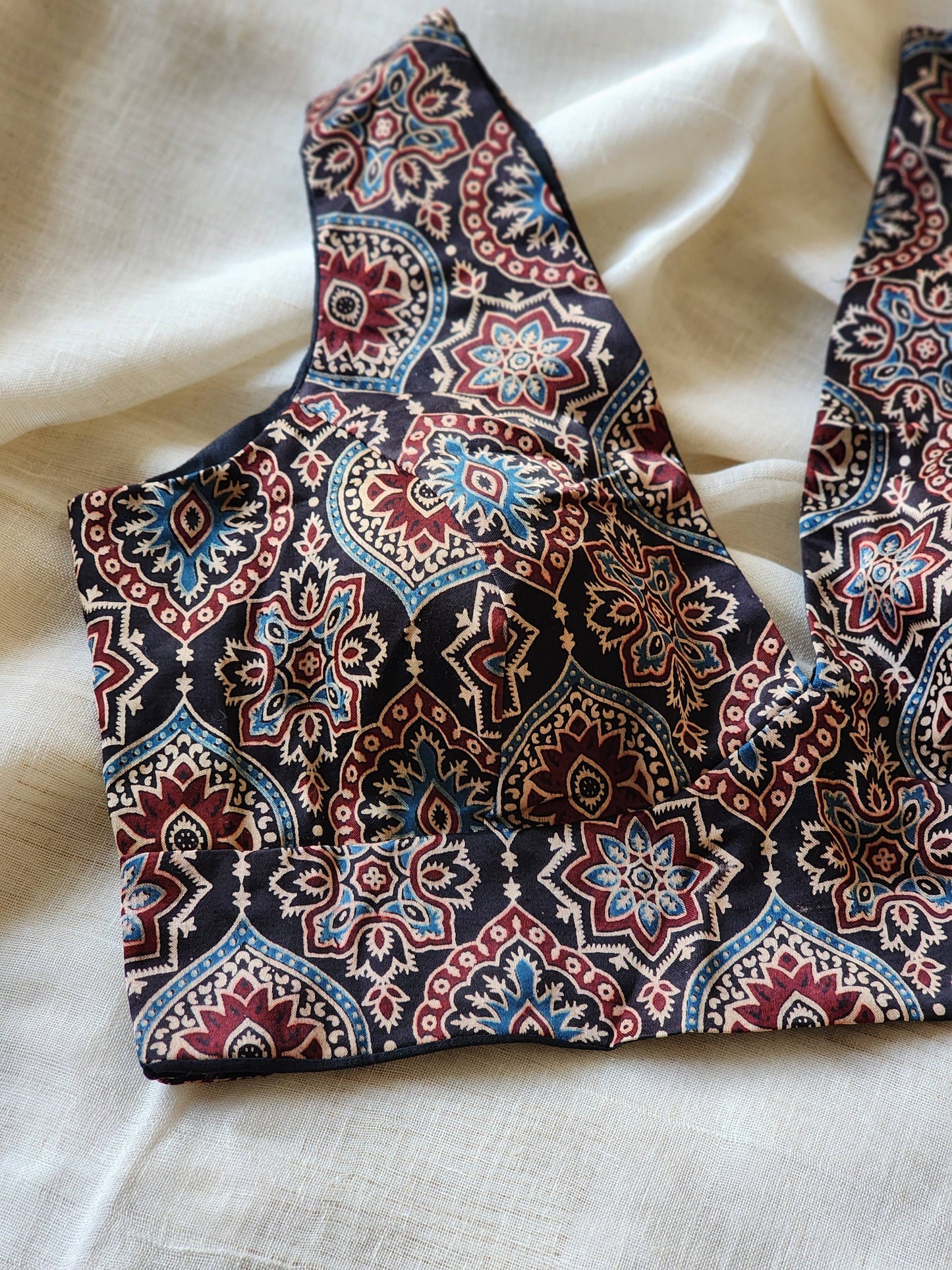 Black modal silk blouse