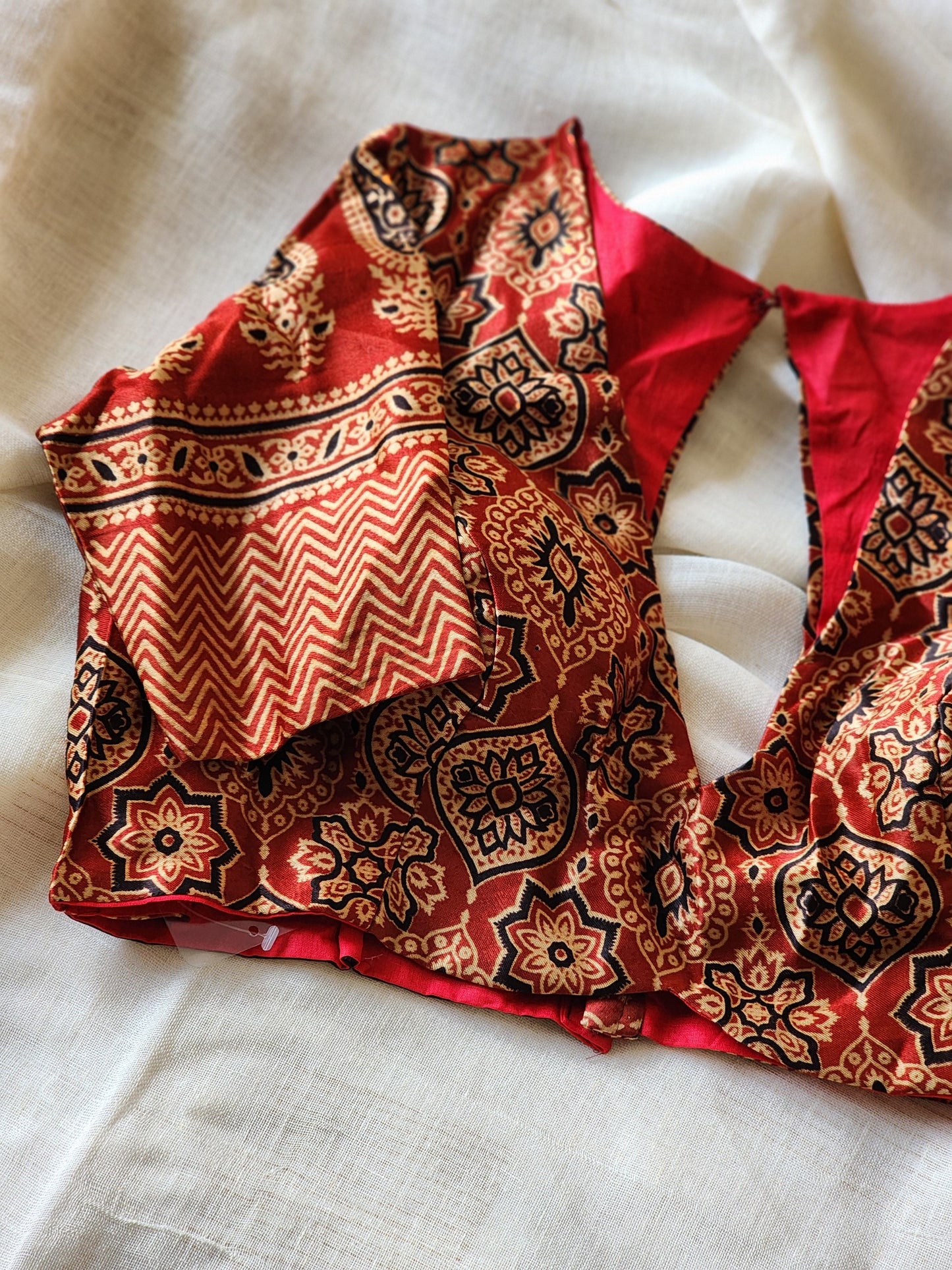 Maroon modal silk blouse