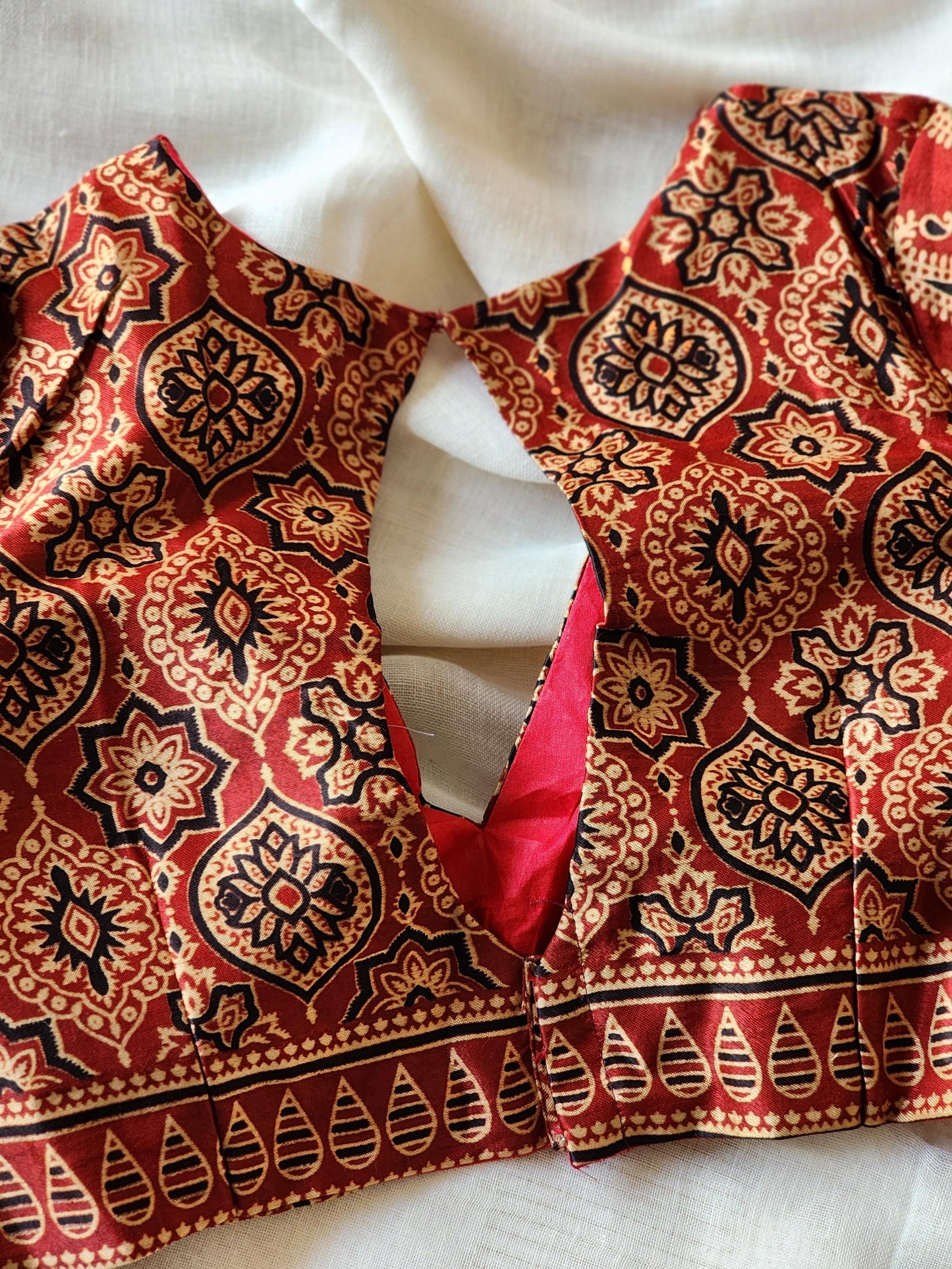 Maroon modal silk blouse