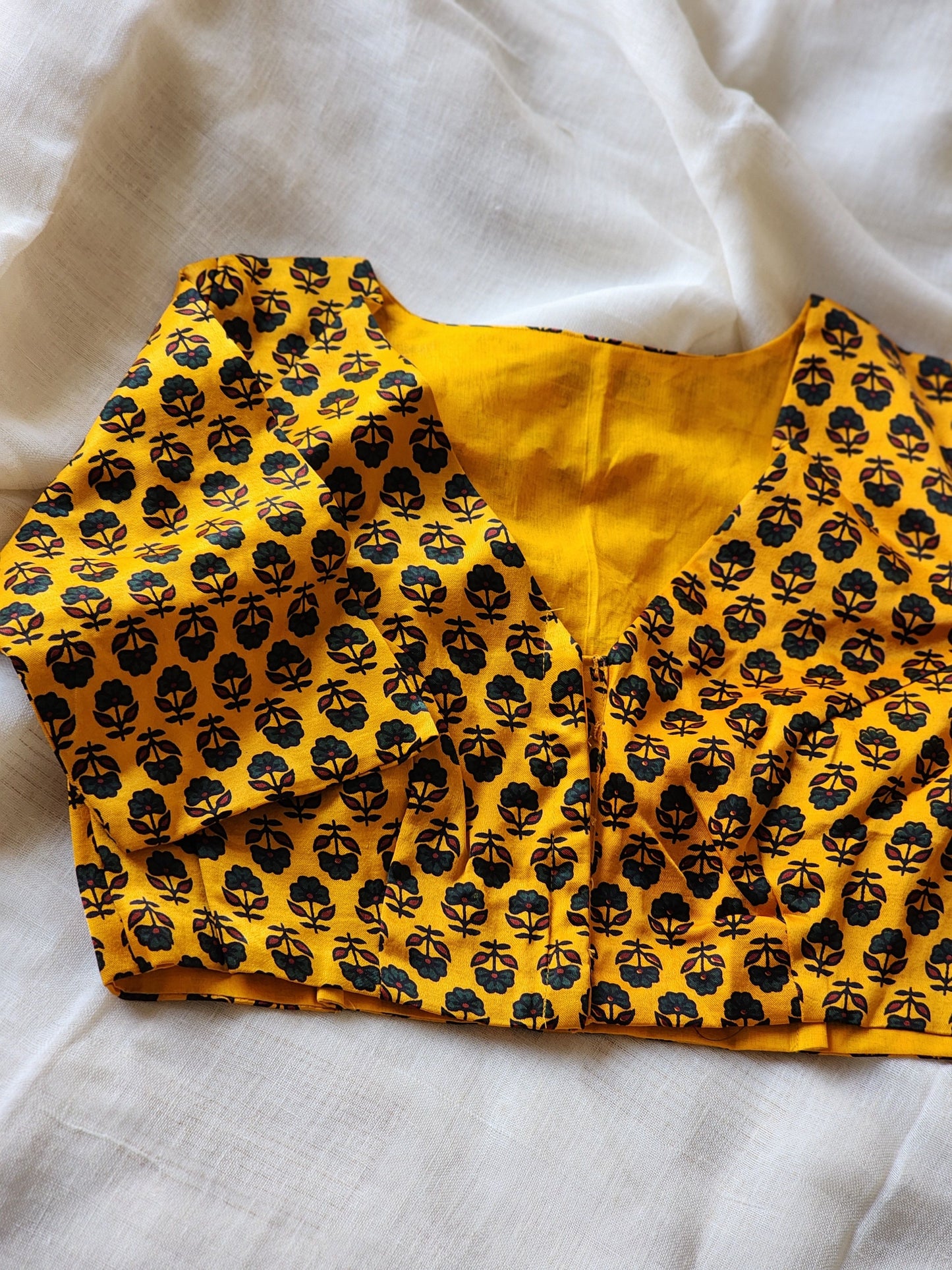 Yellow modal silk blouse