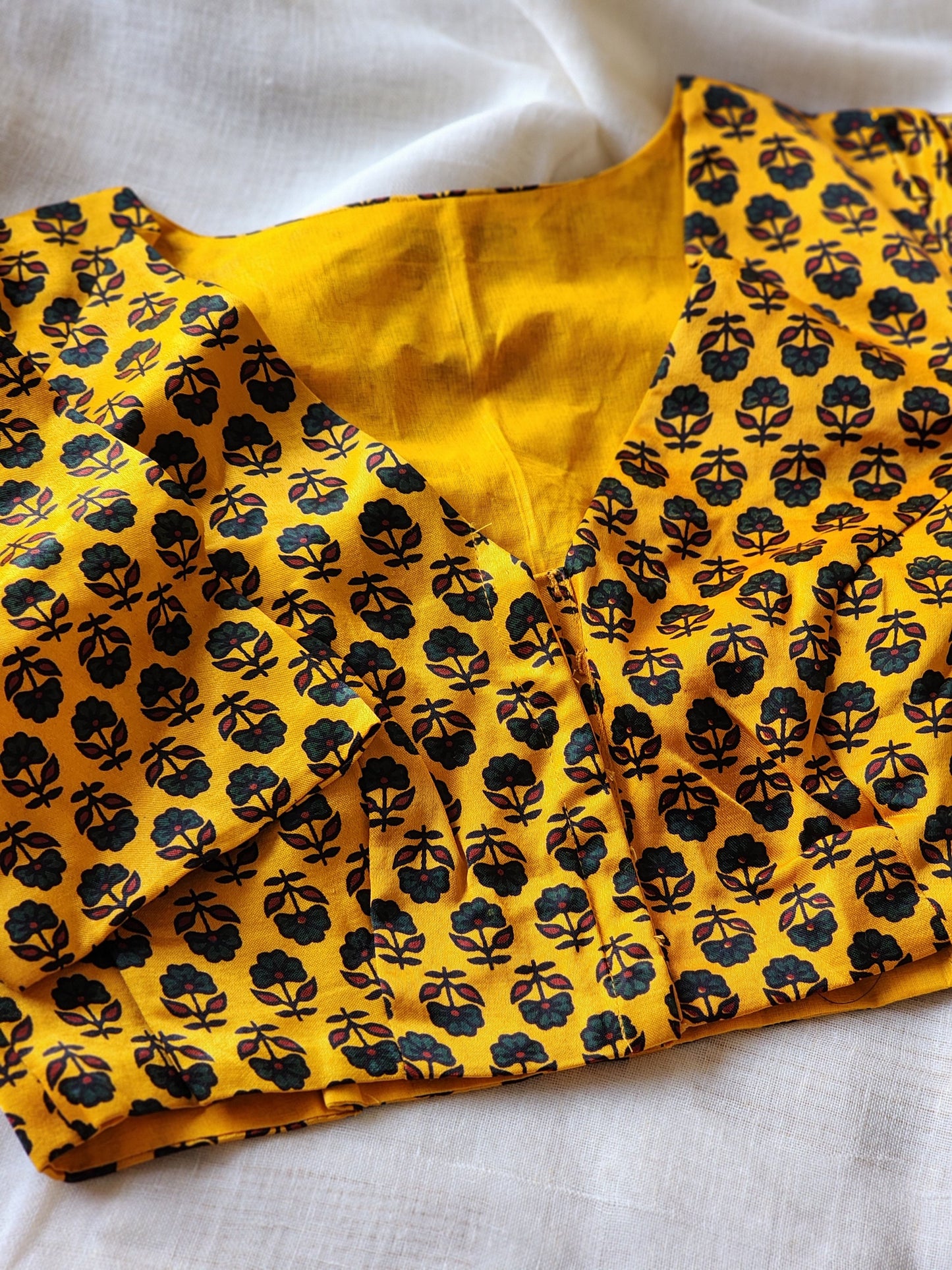 Yellow modal silk blouse