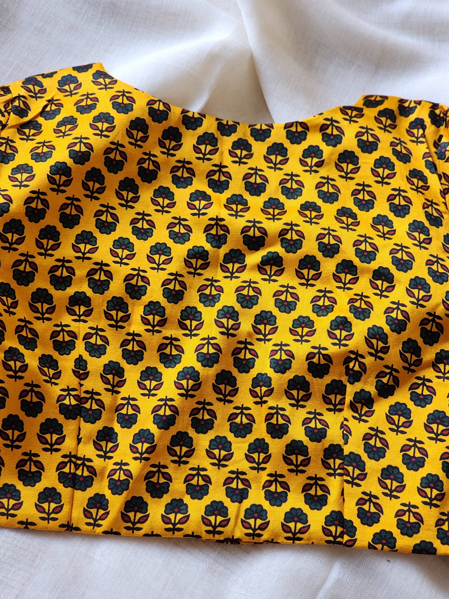 Yellow modal silk blouse