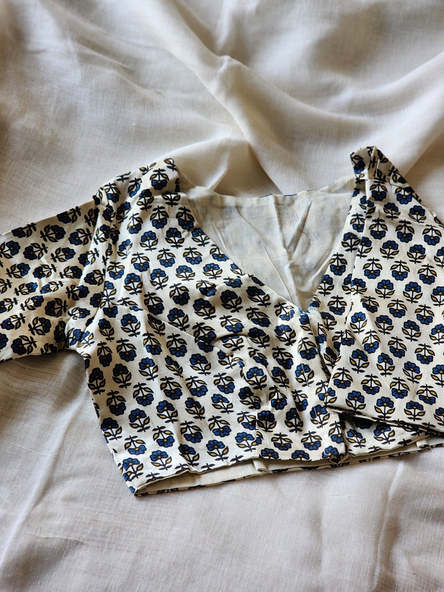 White modal silk blouse