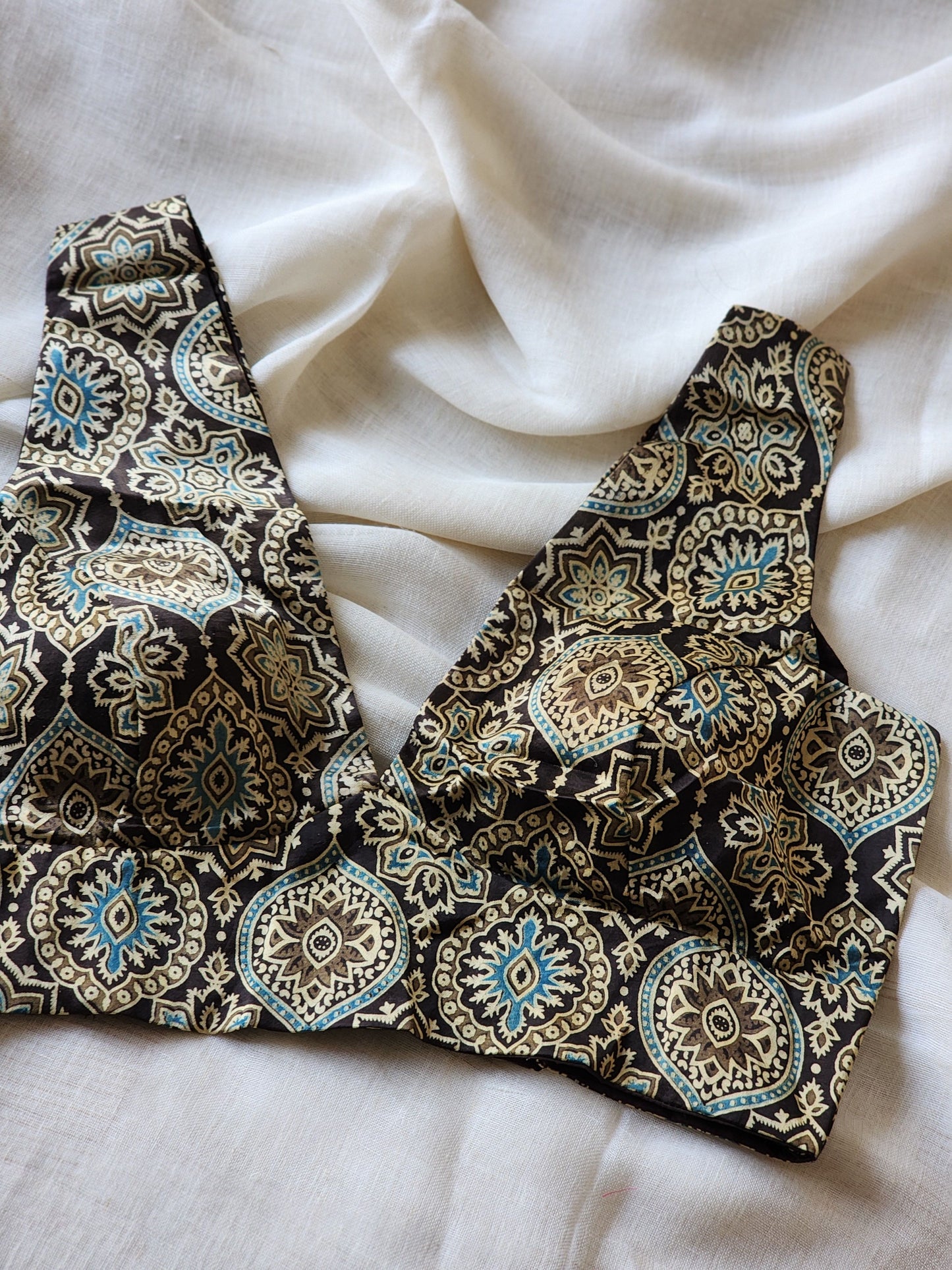 Brown modal silk blouse