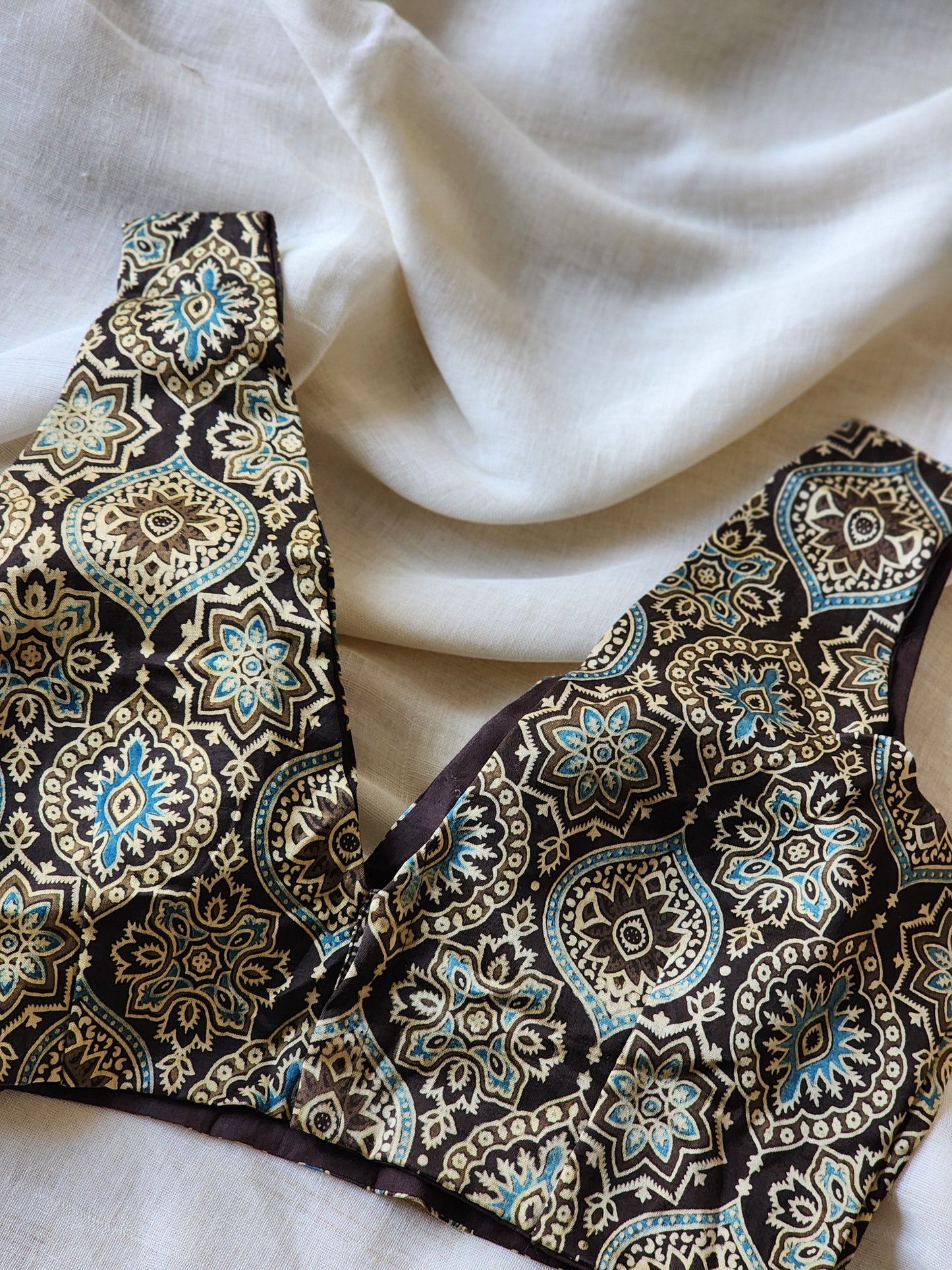 Brown modal silk blouse