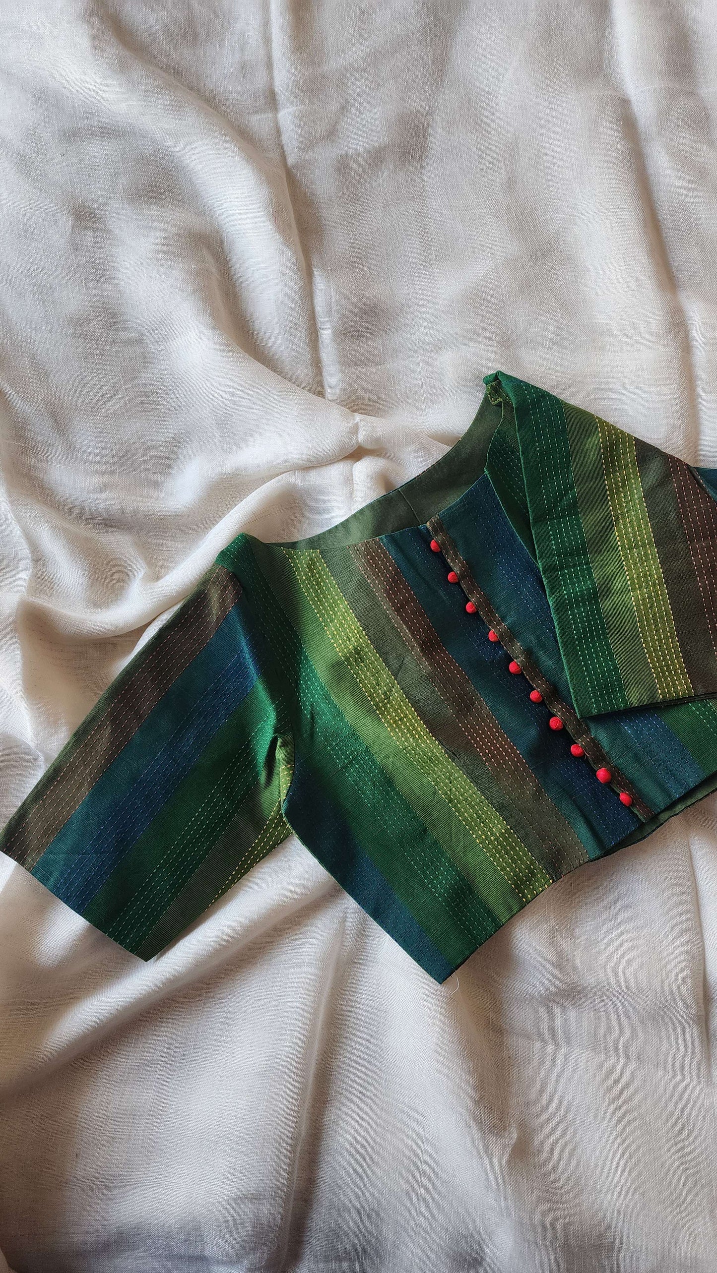 Green cotton blouse